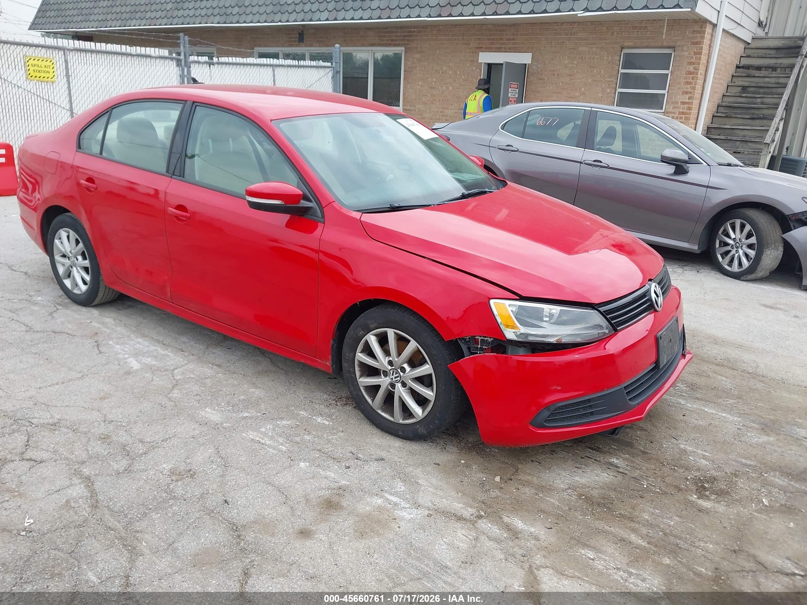 2012 Volkswagen Jetta 2.5l Se Красный vin: 3VWDX7AJ2CM307956