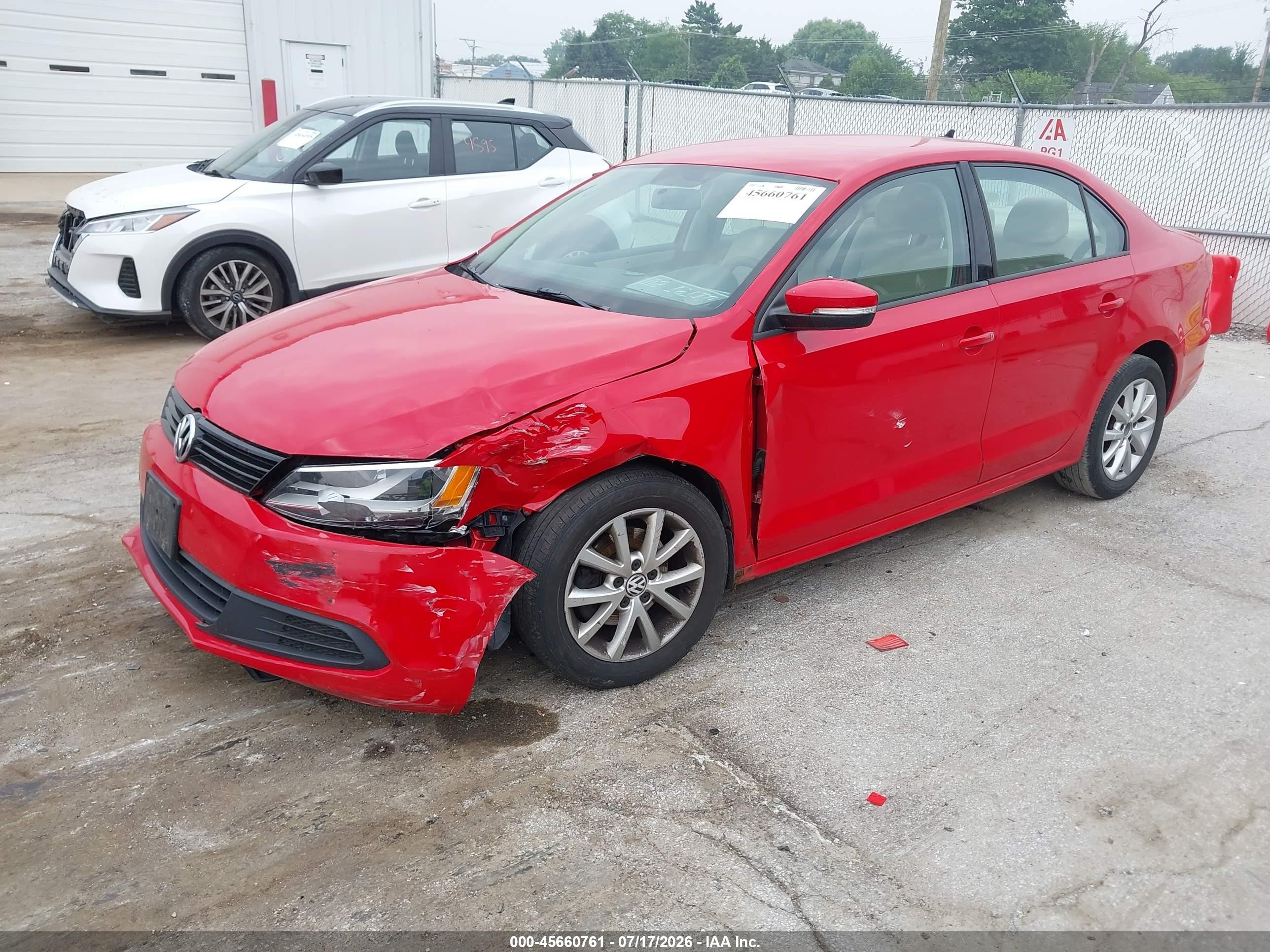 2012 Volkswagen Jetta 2.5l Se Красный vin: 3VWDX7AJ2CM307956