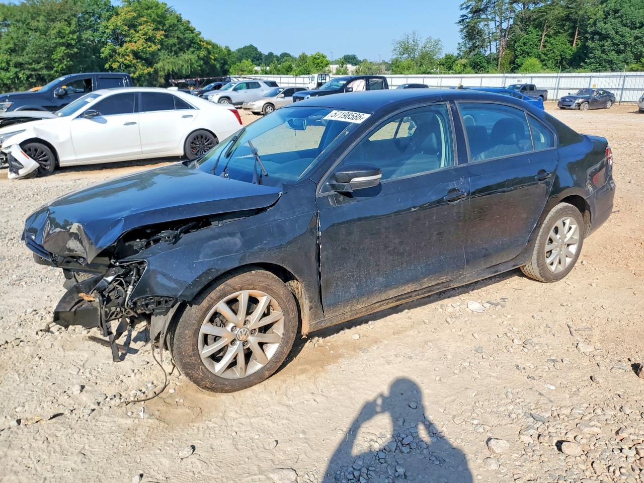 2012 Volkswagen Jetta Se Black vin: 3VWDX7AJ2CM314437