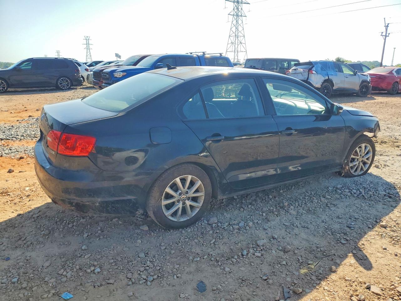 2012 Volkswagen Jetta Se Black vin: 3VWDX7AJ2CM314437