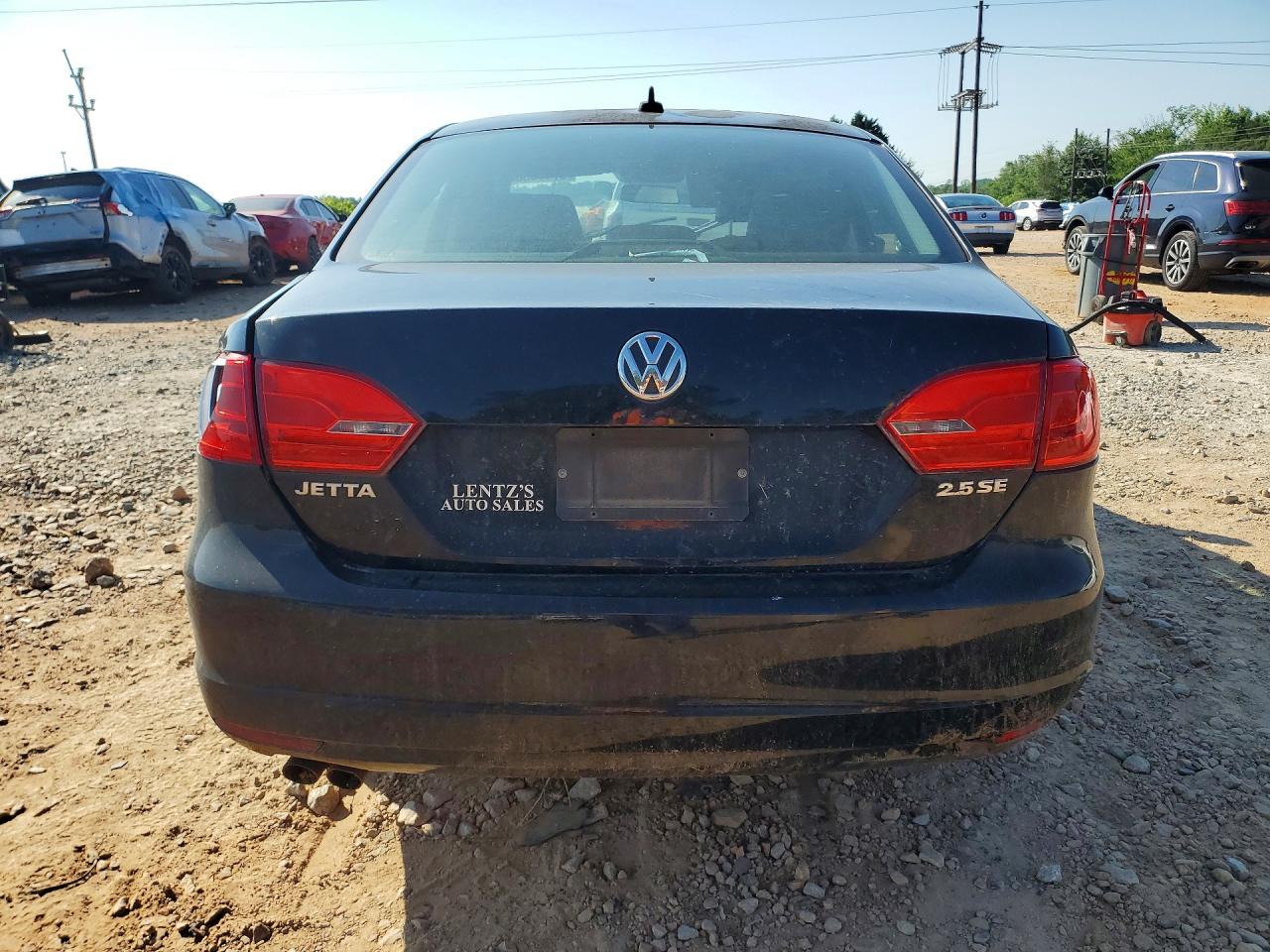 2012 Volkswagen Jetta Se Black vin: 3VWDX7AJ2CM314437