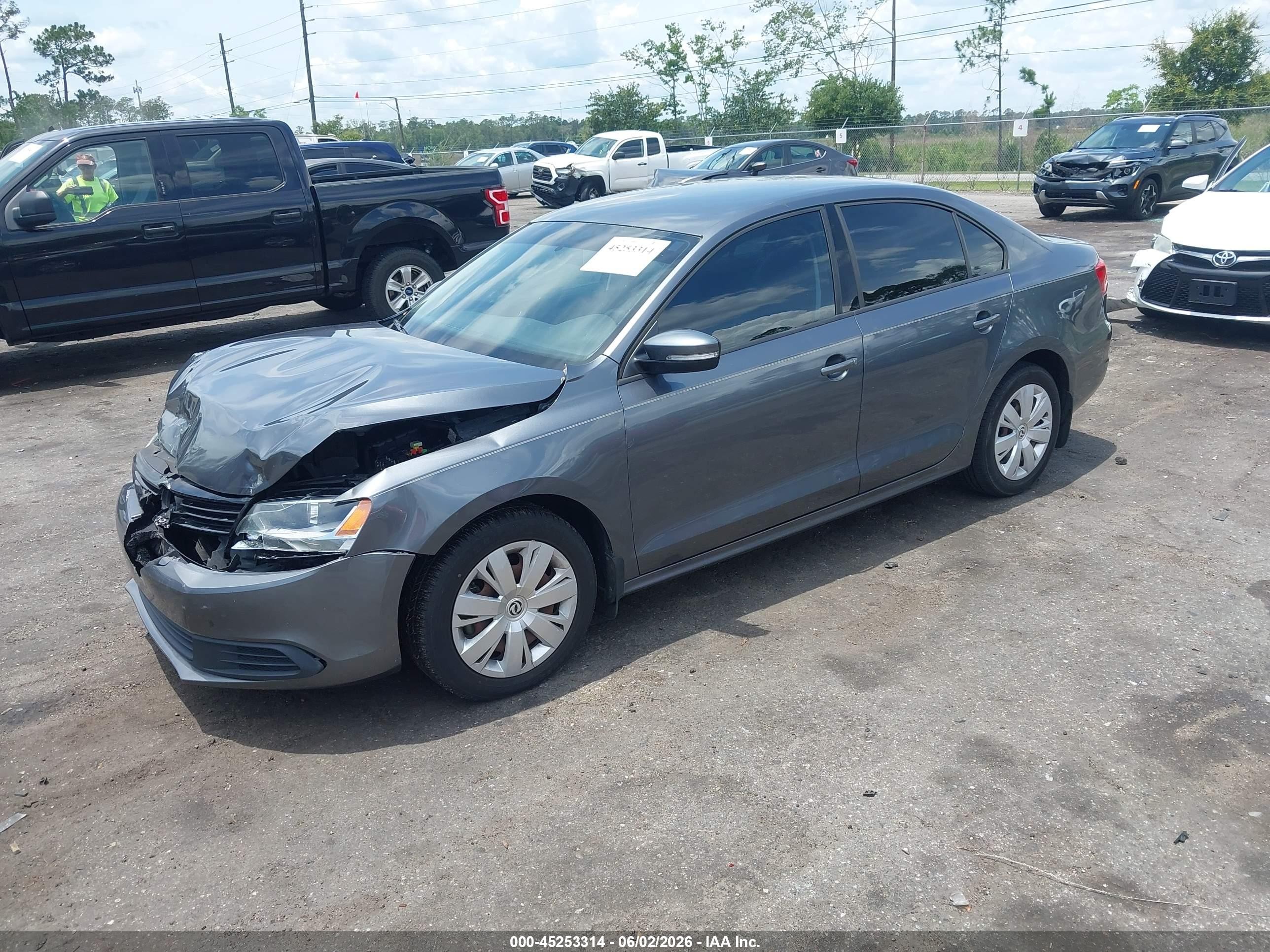 2012 Volkswagen Jetta 2.5l Se Серый vin: 3VWDX7AJ2CM327902