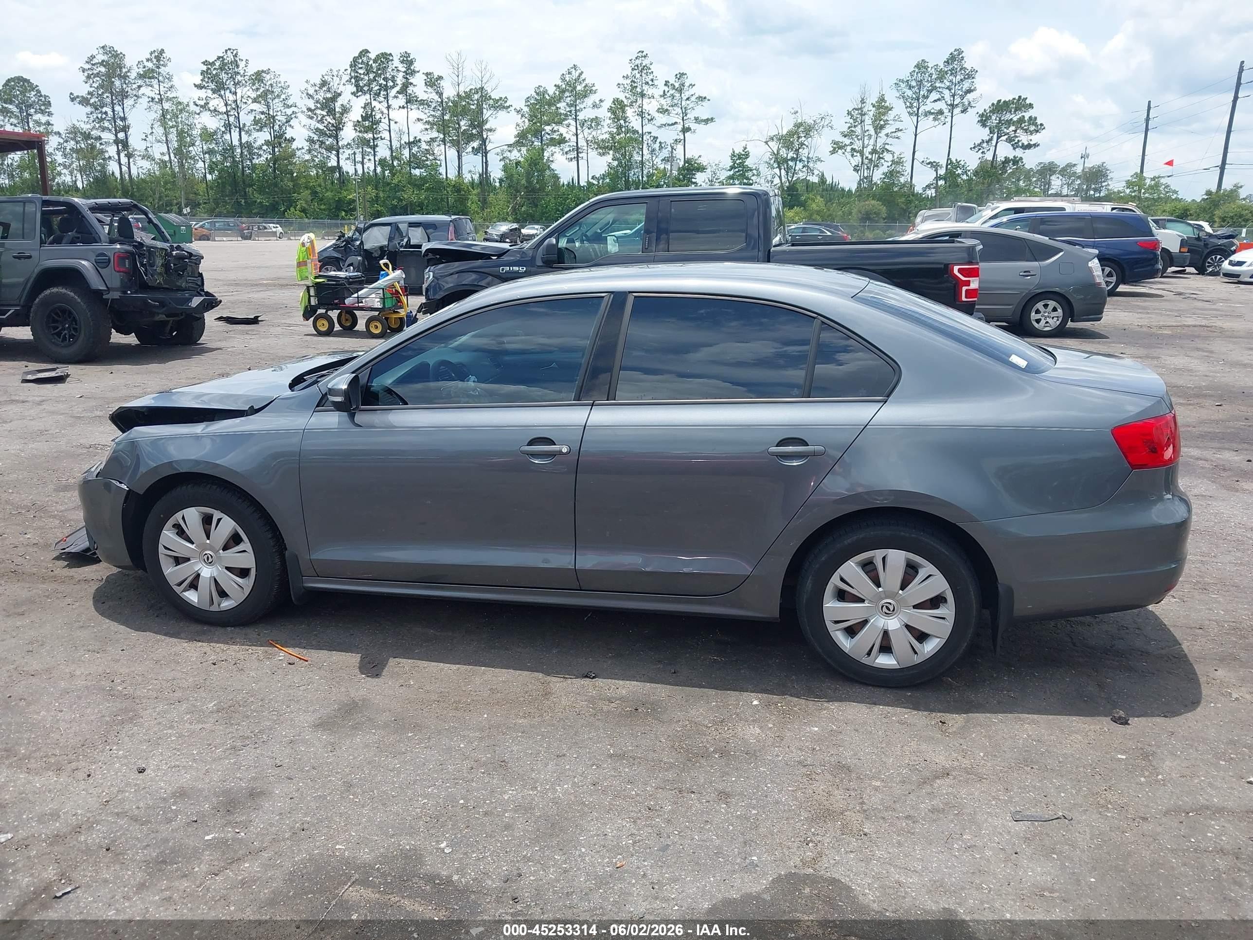 2012 Volkswagen Jetta 2.5l Se Серый vin: 3VWDX7AJ2CM327902