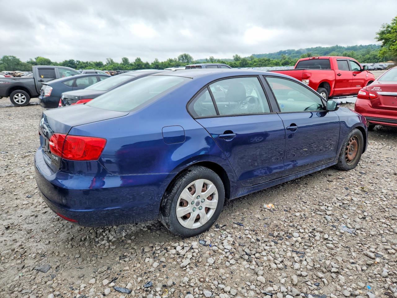 2012 Volkswagen Jetta Se Синий vin: 3VWDX7AJ2CM352248
