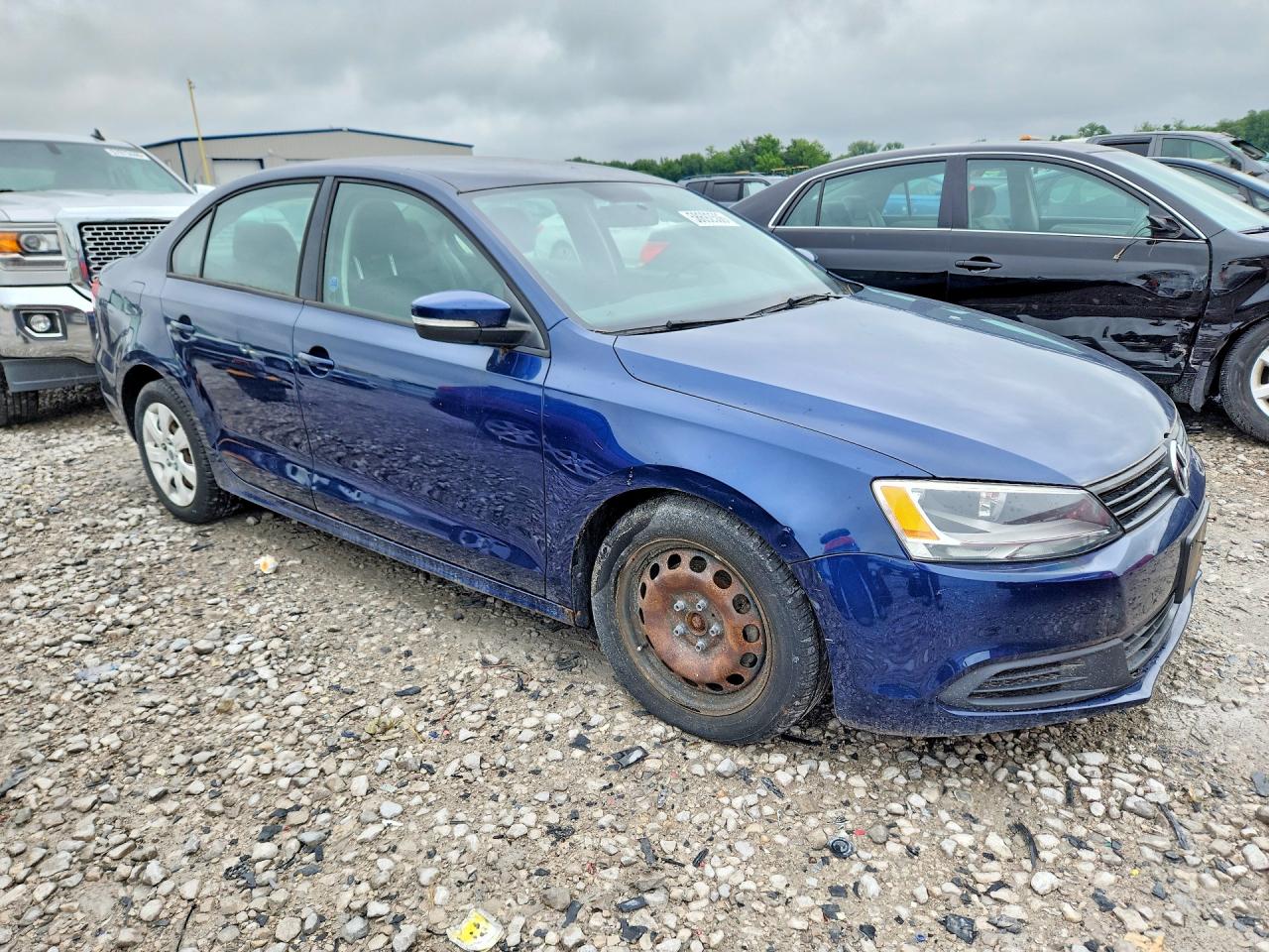 2012 Volkswagen Jetta Se Синий vin: 3VWDX7AJ2CM352248