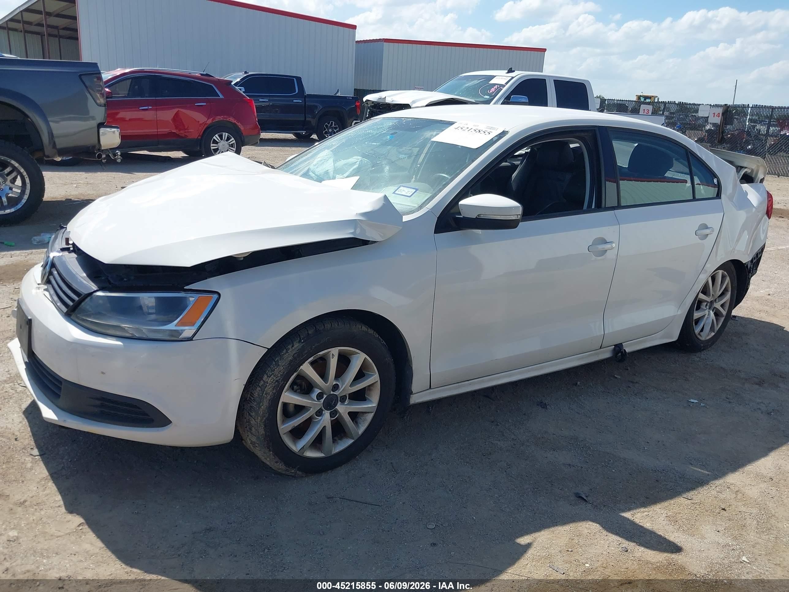 2012 Volkswagen Jetta 2.5l Se White vin: 3VWDX7AJ2CM359667