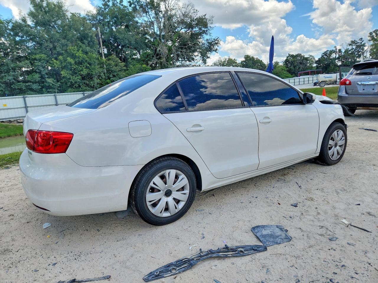 2012 Volkswagen Jetta Se White vin: 3VWDX7AJ2CM387971