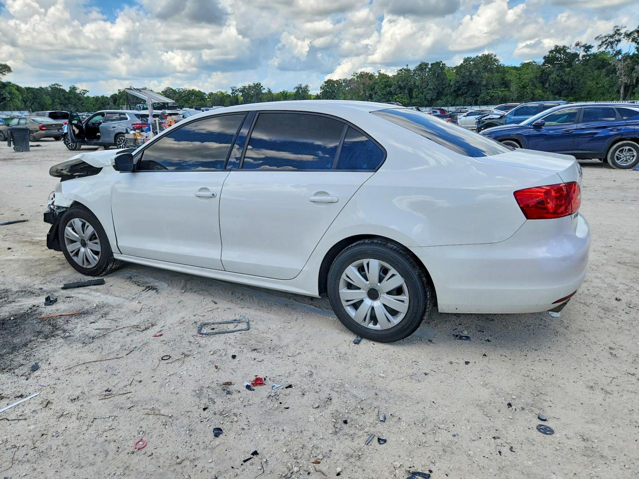 2012 Volkswagen Jetta Se White vin: 3VWDX7AJ2CM387971