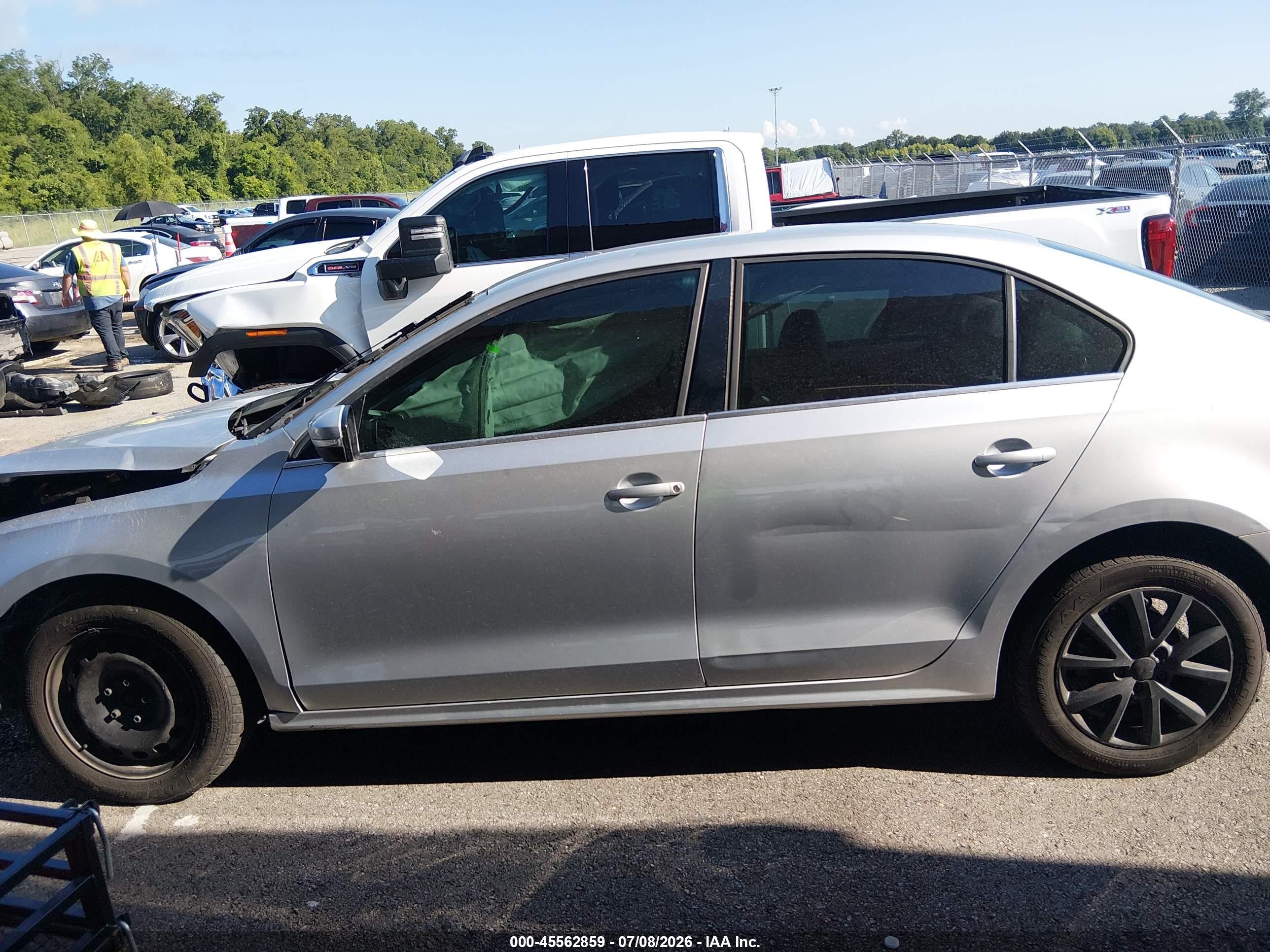 2013 Volkswagen Jetta 2.5l Se Silver vin: 3VWDX7AJ2DM285295