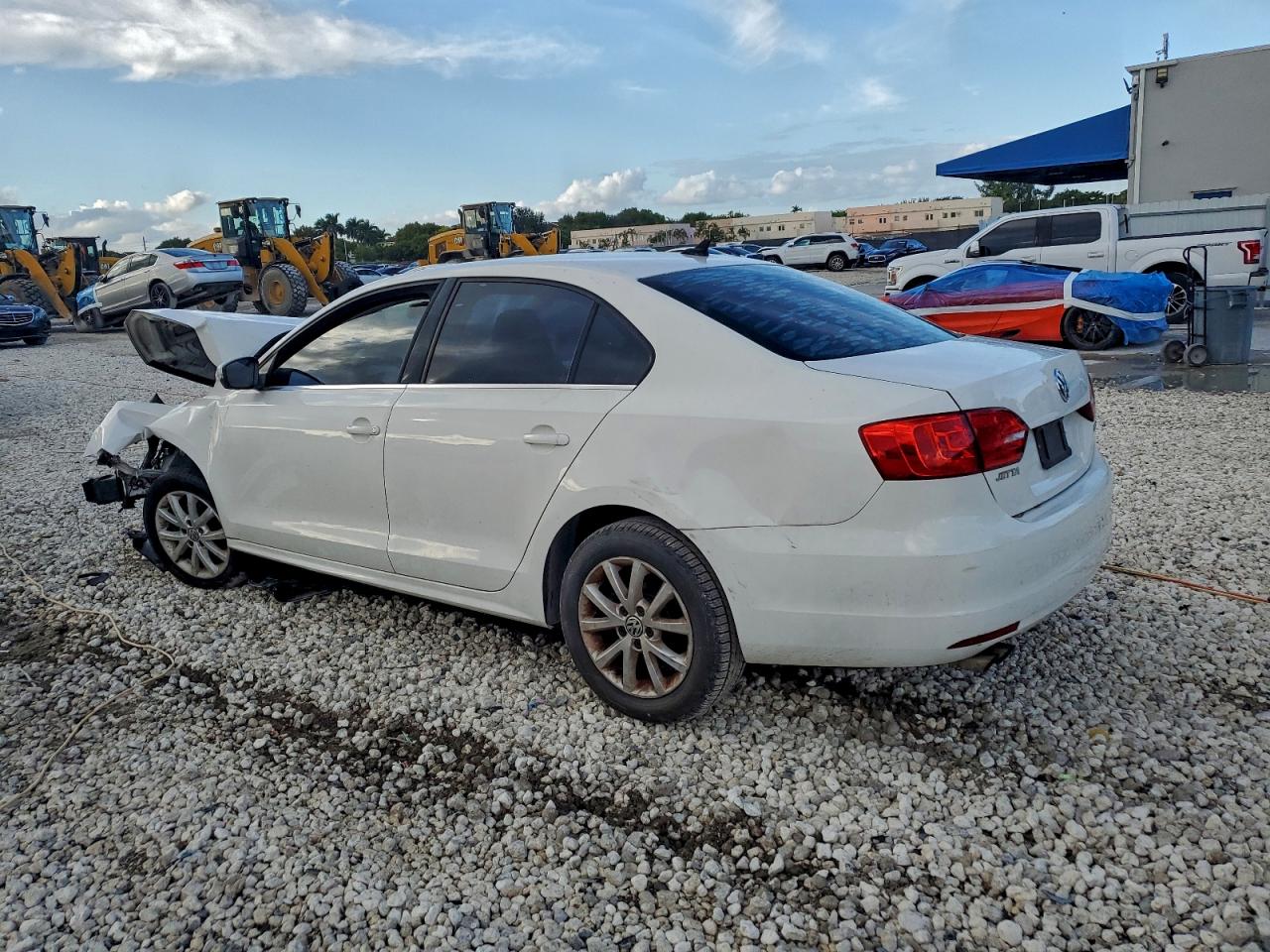 2013 Volkswagen Jetta Se White vin: 3VWDX7AJ2DM391083