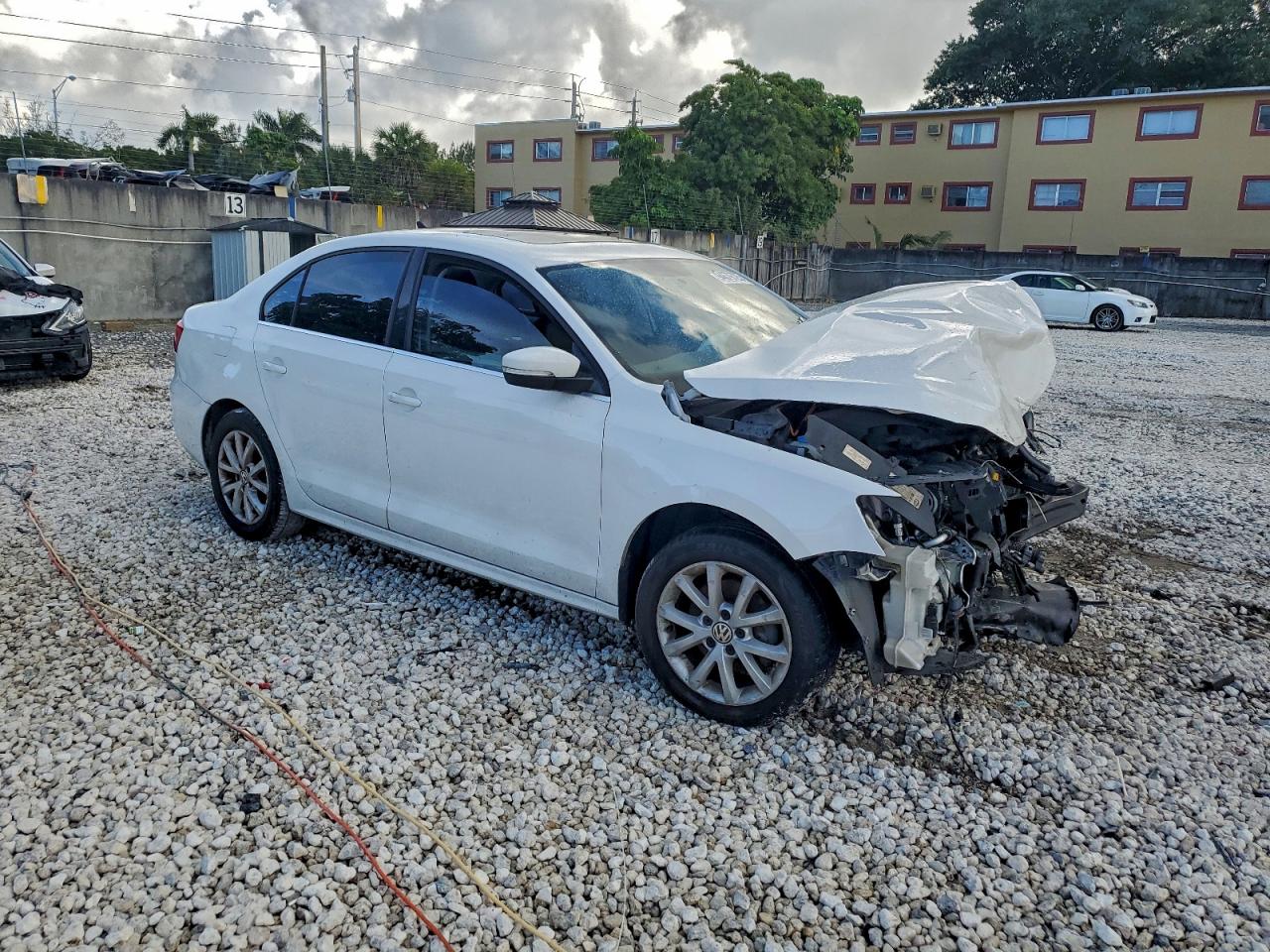 2013 Volkswagen Jetta Se White vin: 3VWDX7AJ2DM391083