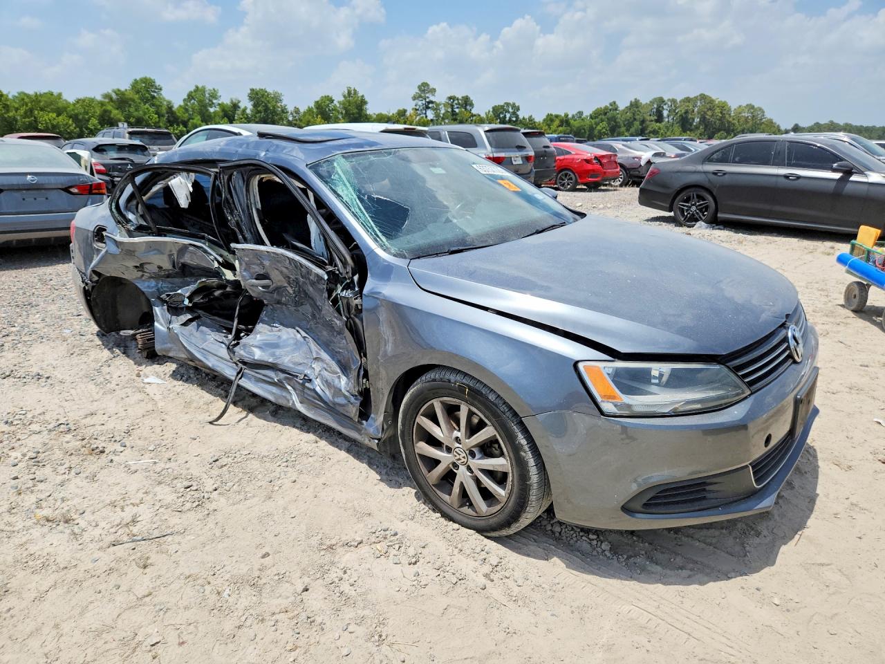 2013 Volkswagen Jetta Se Gray vin: 3VWDX7AJ2DM426205