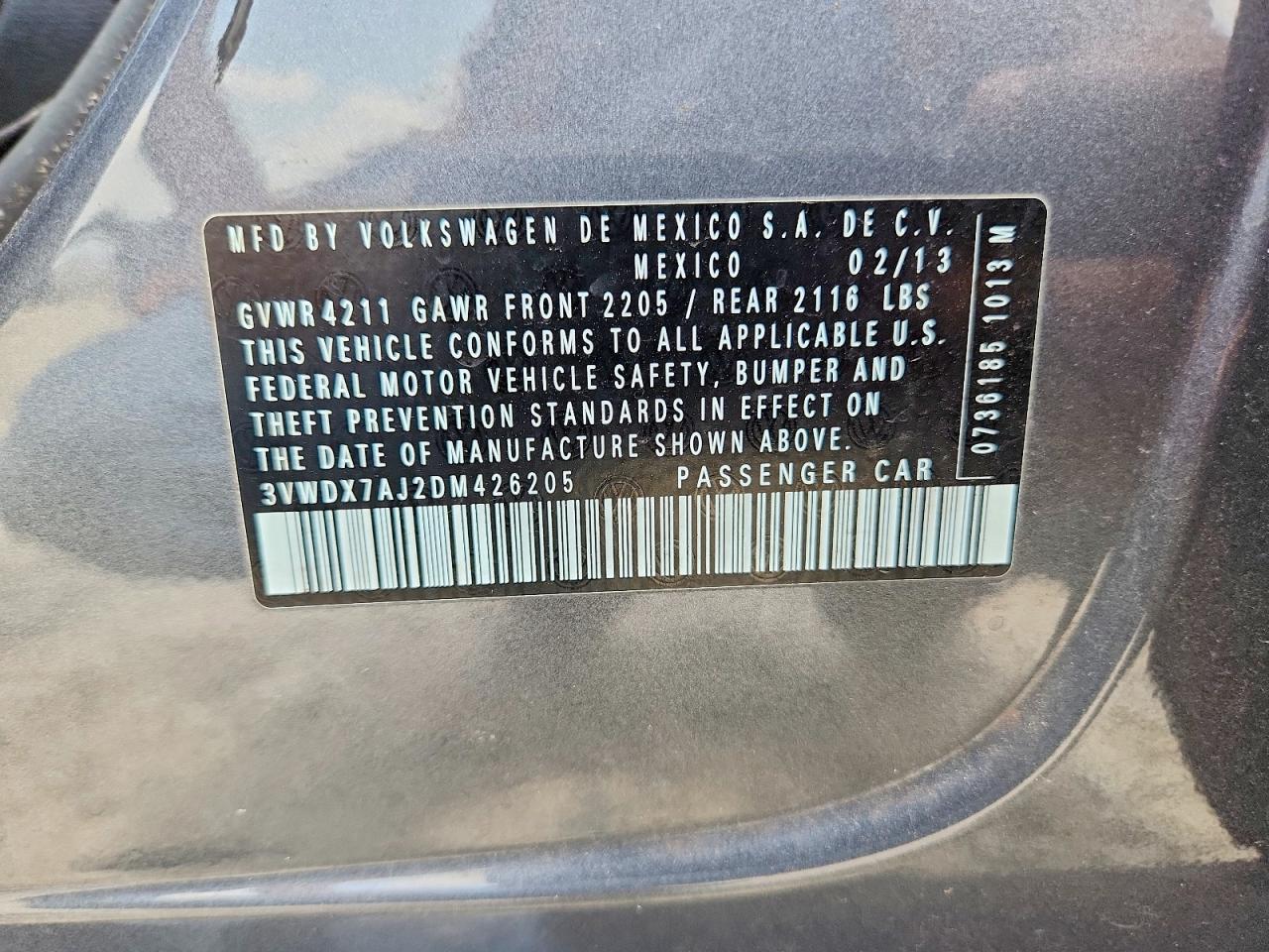 2013 Volkswagen Jetta Se Gray vin: 3VWDX7AJ2DM426205