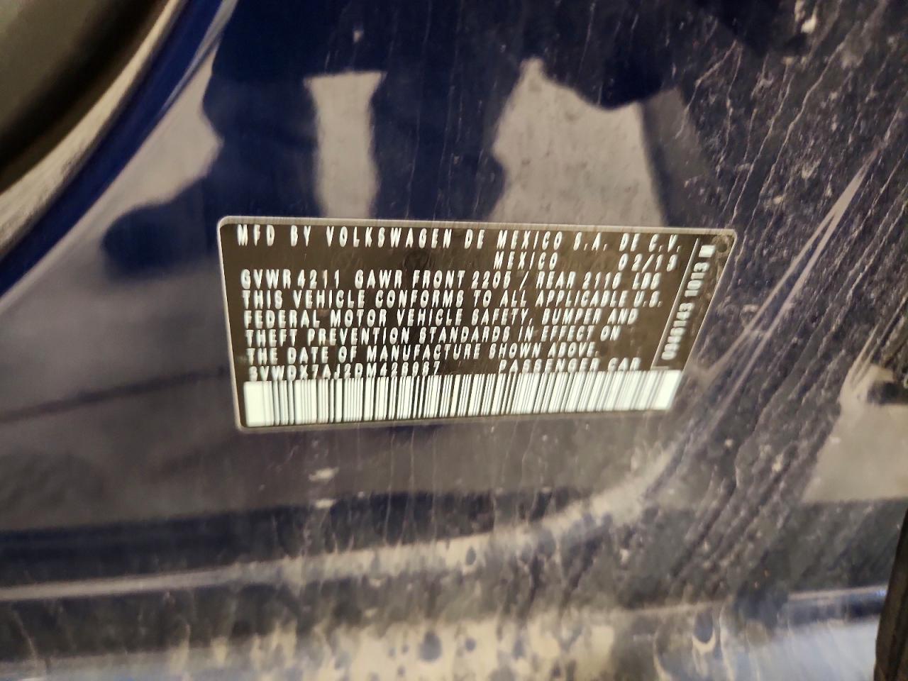 2013 Volkswagen Jetta Se Синий vin: 3VWDX7AJ2DM428987