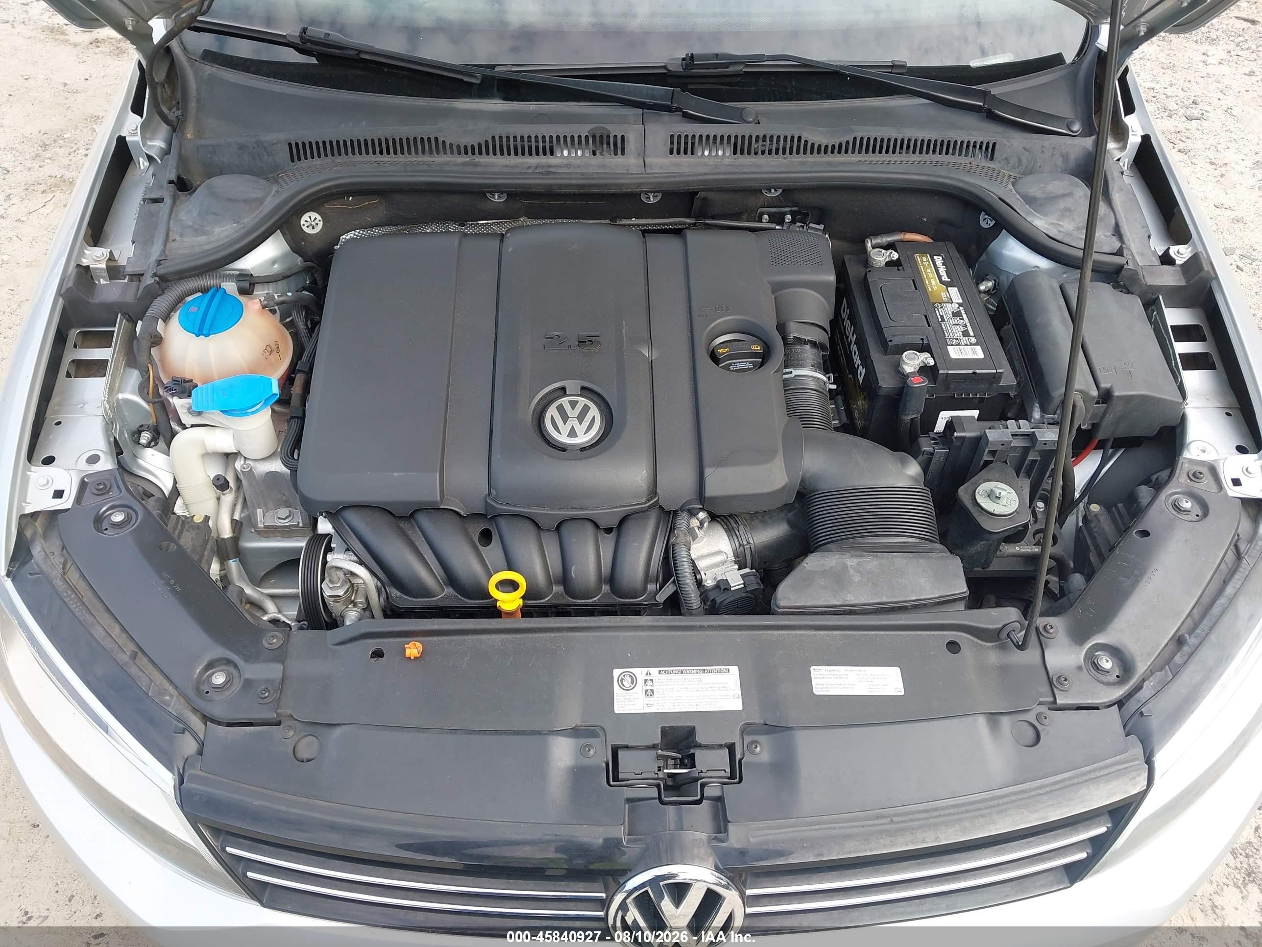 2013 Volkswagen Jetta 2.5l Se Silver vin: 3VWDX7AJ2DM450570