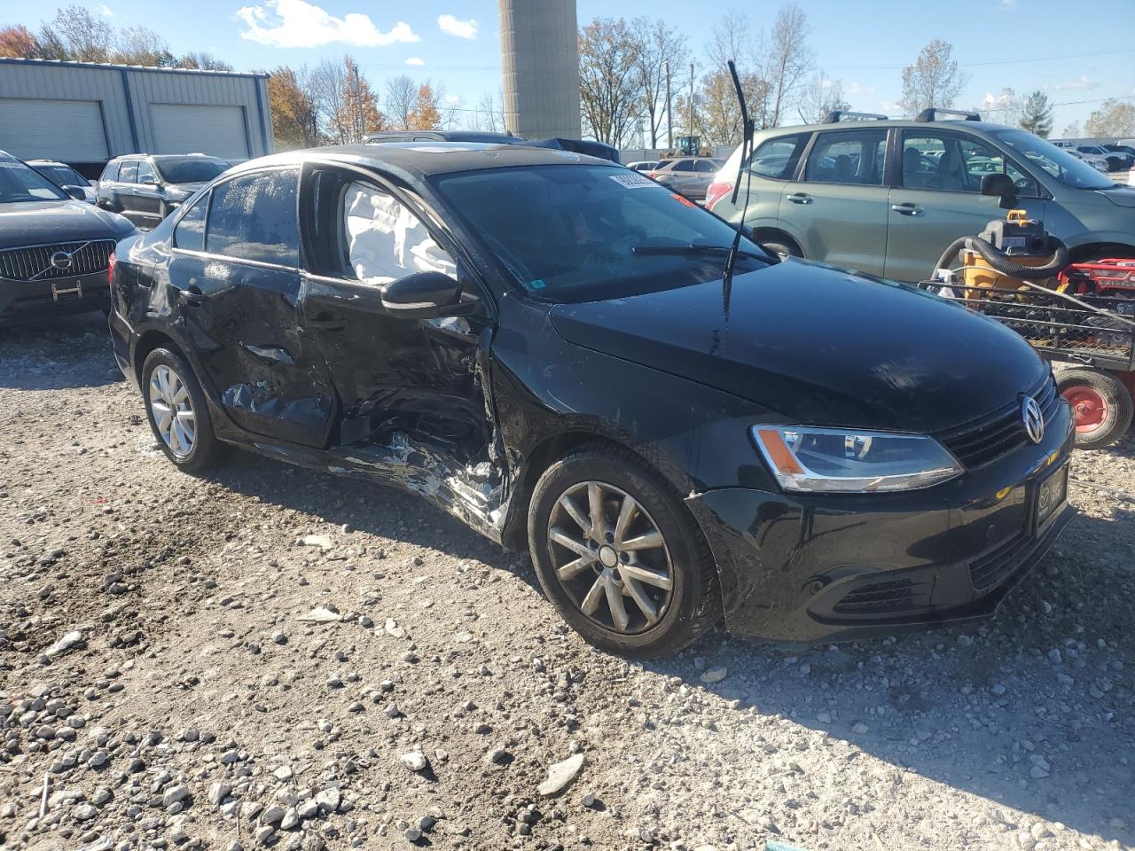 2011 Volkswagen Jetta Se Black vin: 3VWDX7AJ3BM080985