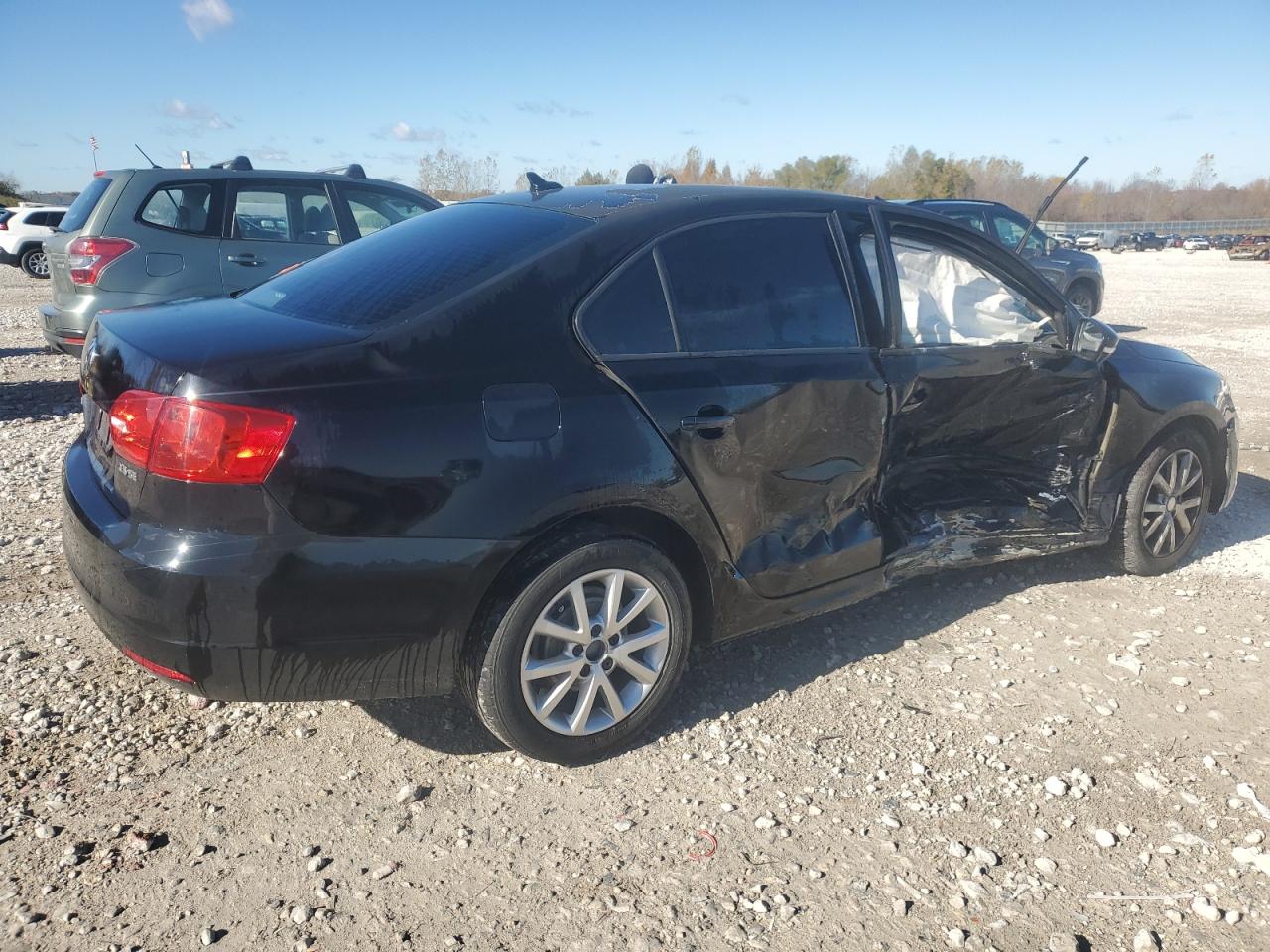 2011 Volkswagen Jetta Se Black vin: 3VWDX7AJ3BM080985