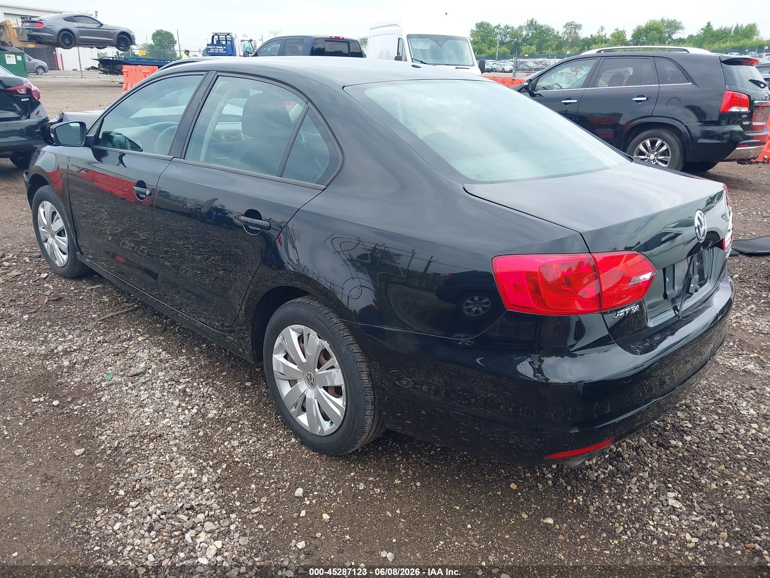 2011 Volkswagen Jetta 2.5l Se Черный vin: 3VWDX7AJ3BM336008