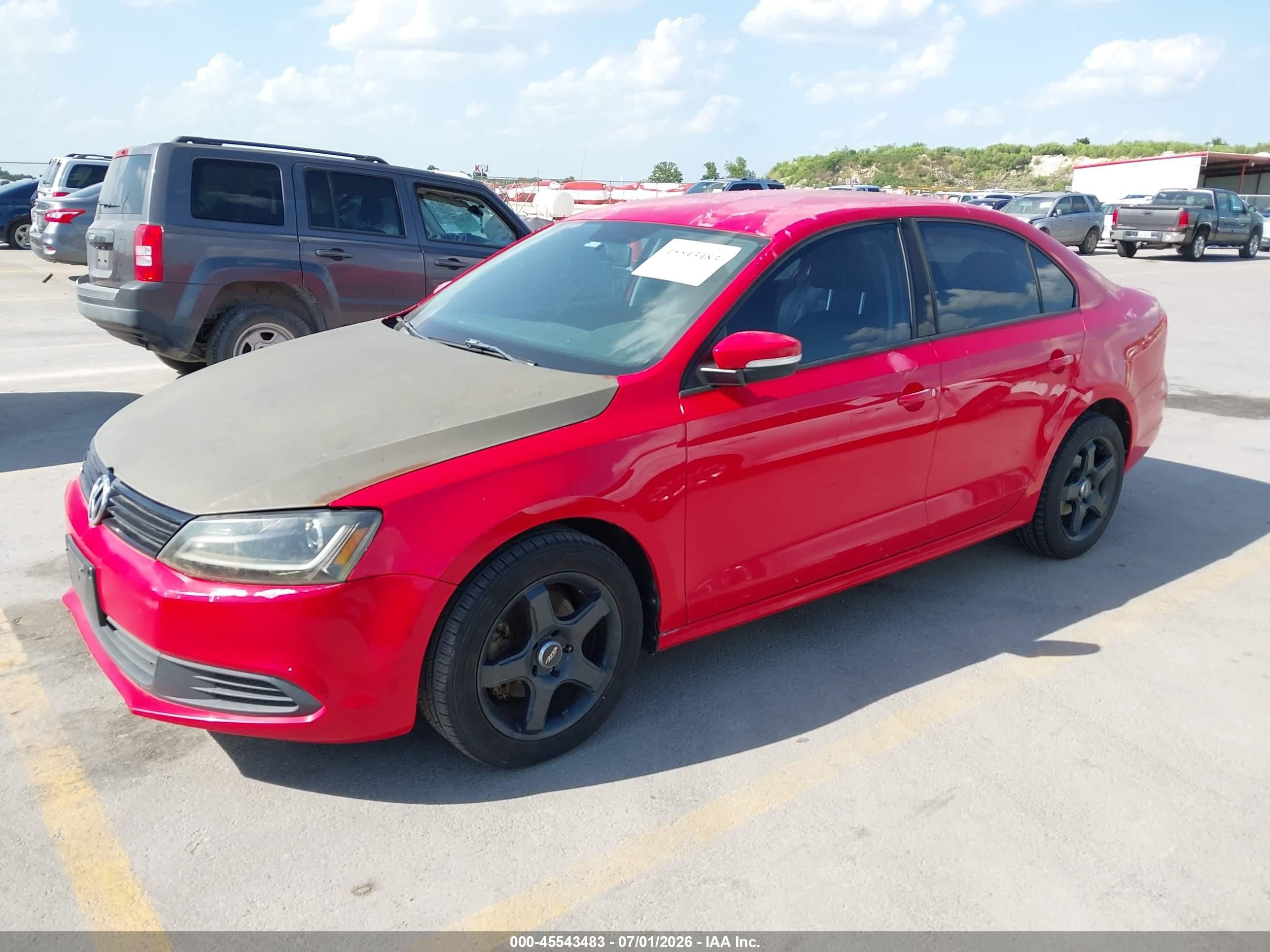 2011 Volkswagen Jetta 2.5l Se Red vin: 3VWDX7AJ3BM373396
