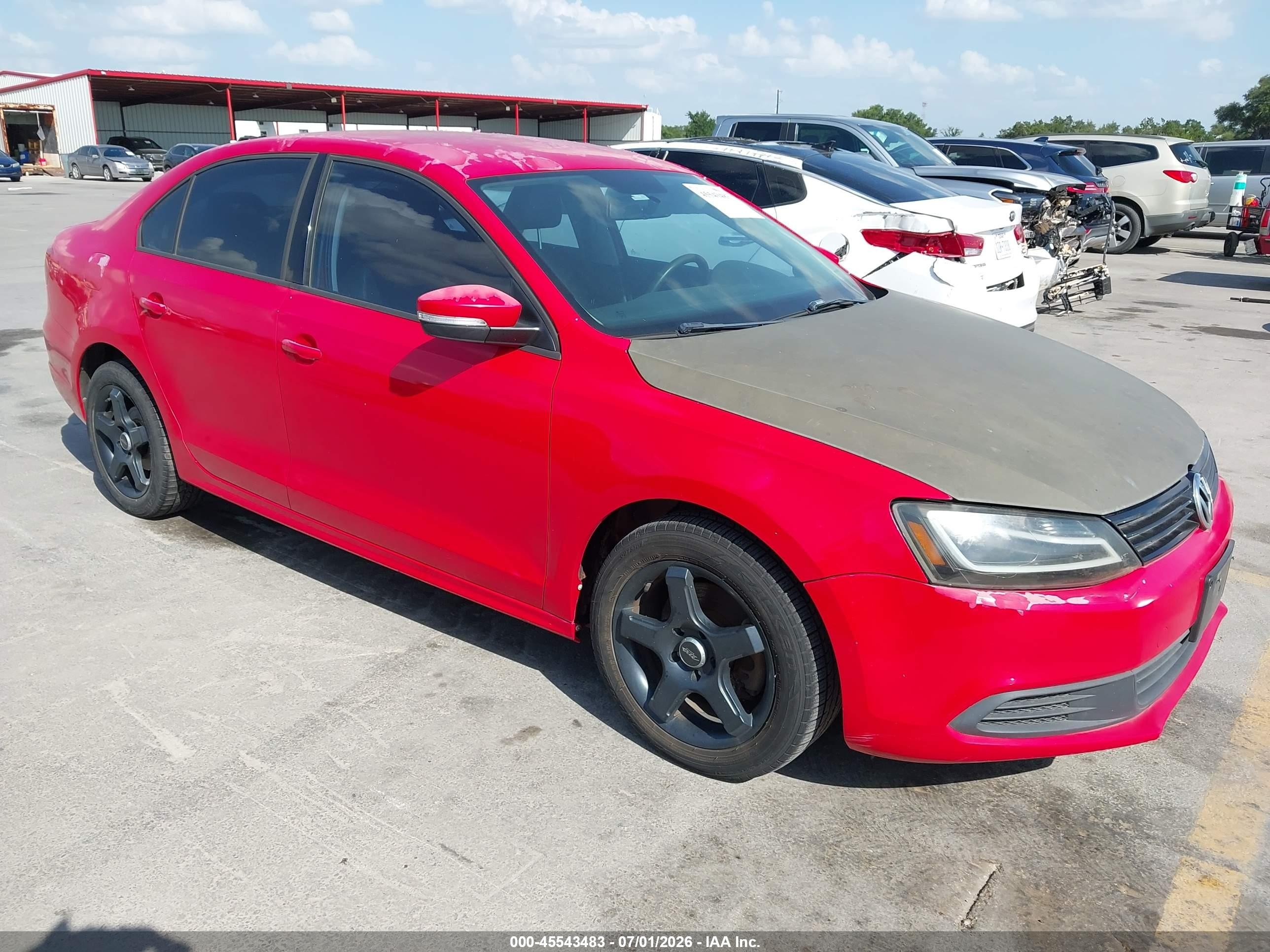 2011 Volkswagen Jetta 2.5l Se Red vin: 3VWDX7AJ3BM373396