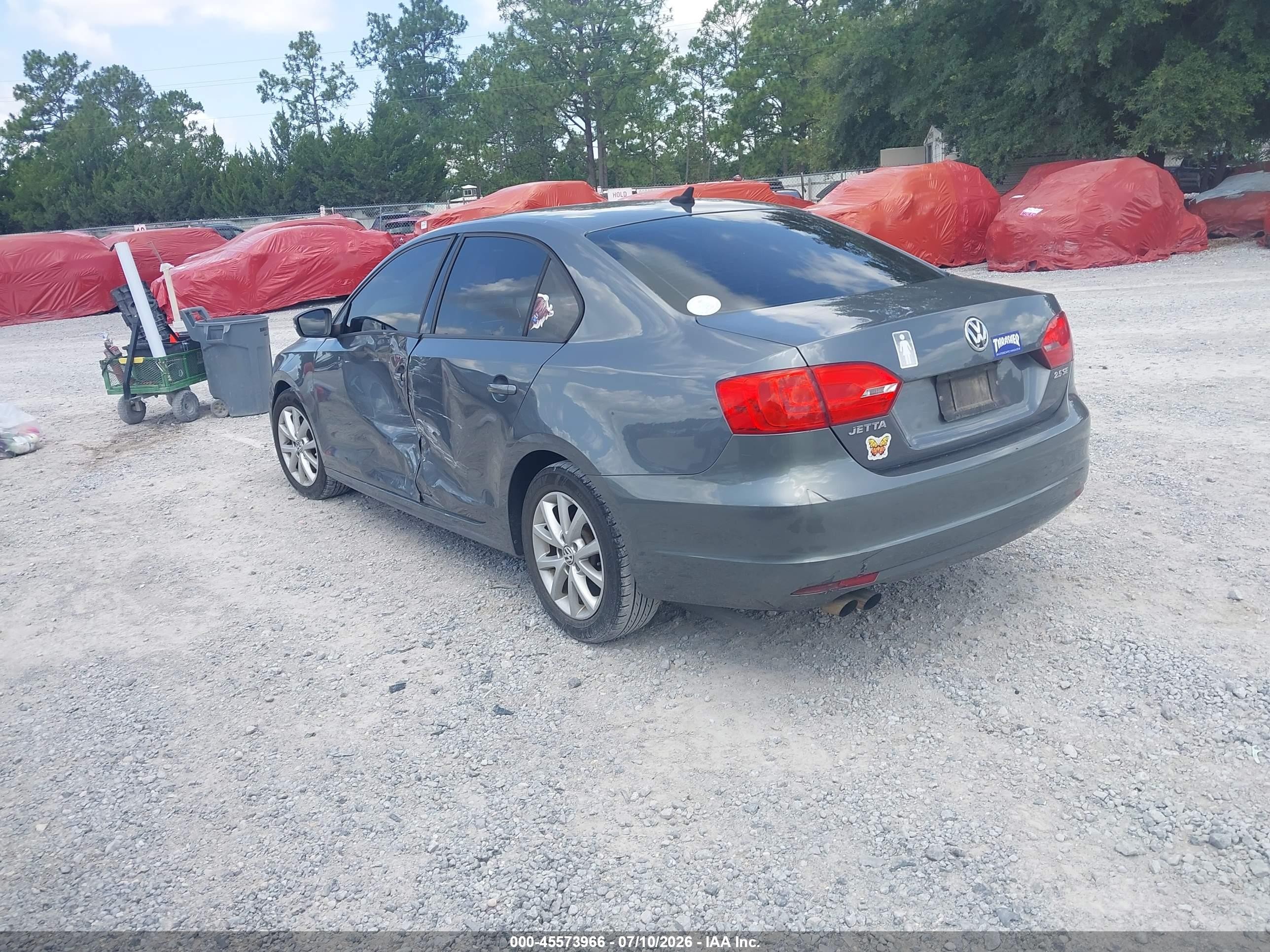 2012 Volkswagen Jetta 2.5l Se Gray vin: 3VWDX7AJ3CM107085