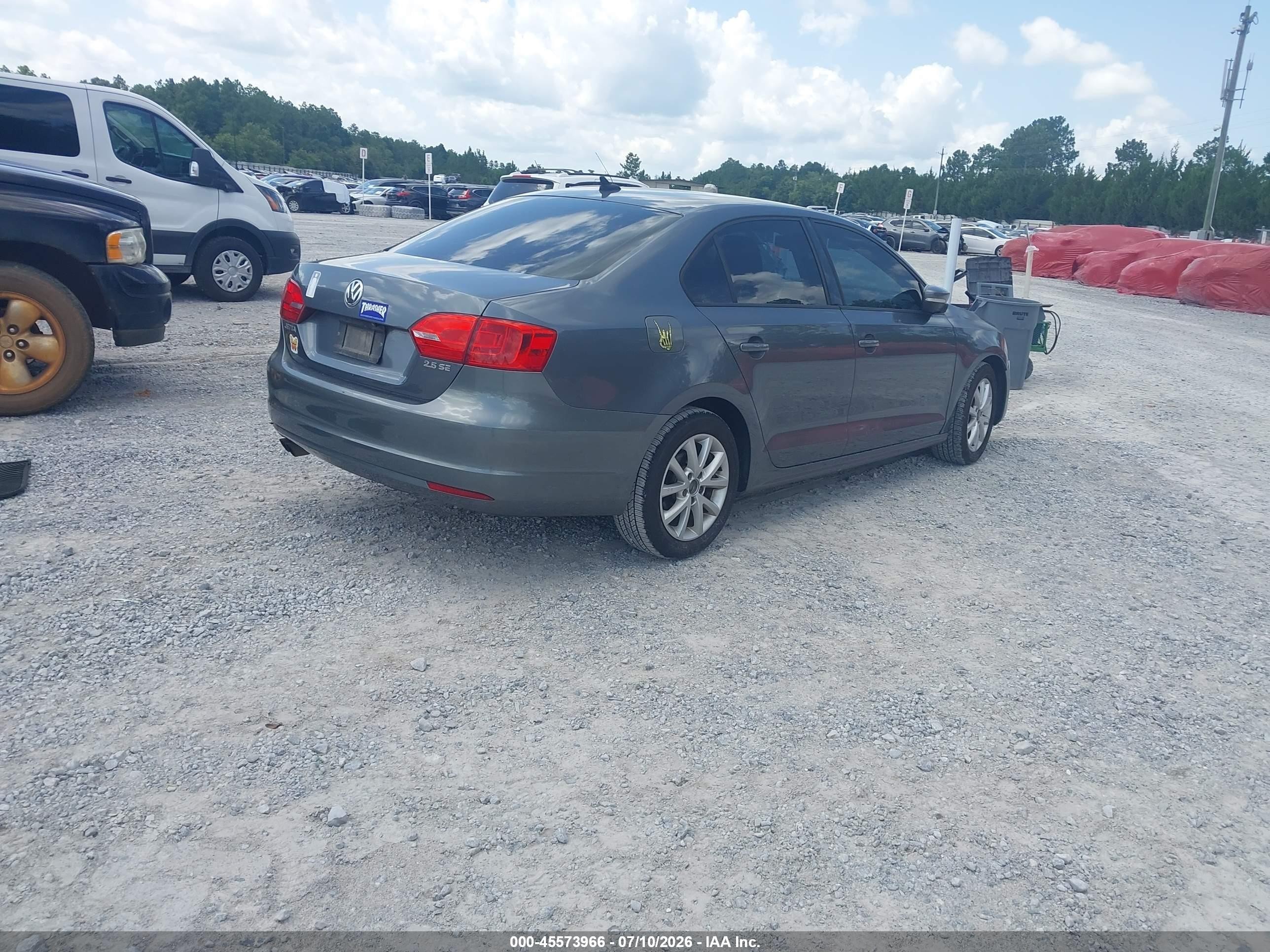 2012 Volkswagen Jetta 2.5l Se Gray vin: 3VWDX7AJ3CM107085
