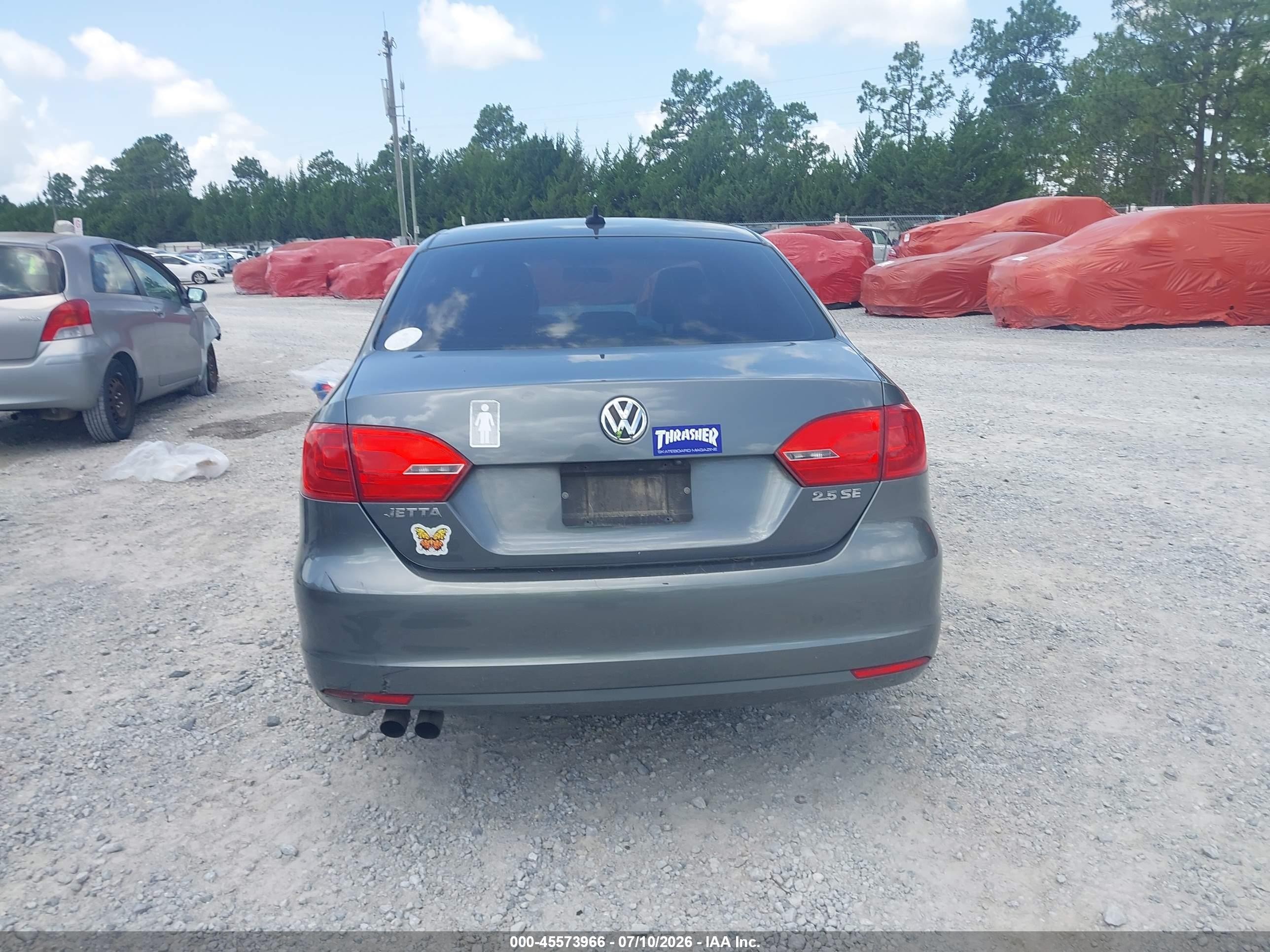 2012 Volkswagen Jetta 2.5l Se Gray vin: 3VWDX7AJ3CM107085