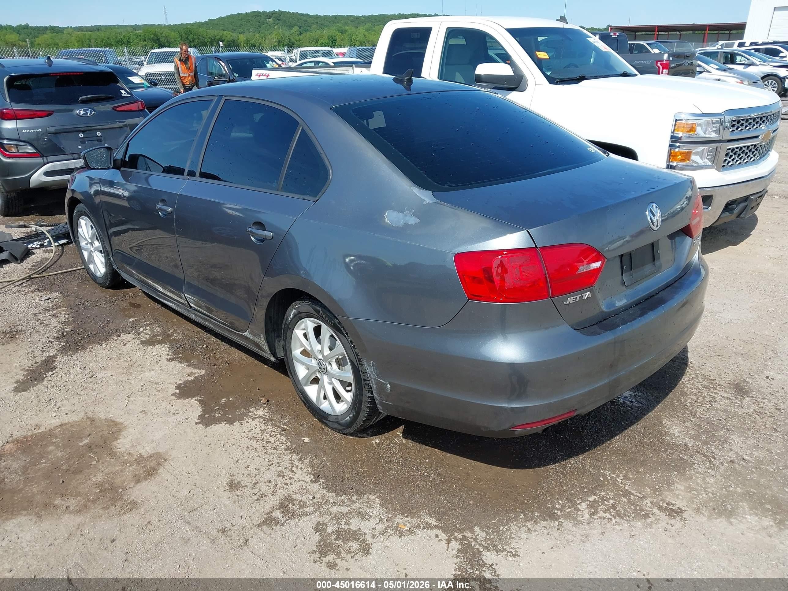 2012 Volkswagen Jetta 2.5l Se Gray vin: 3VWDX7AJ3CM300885