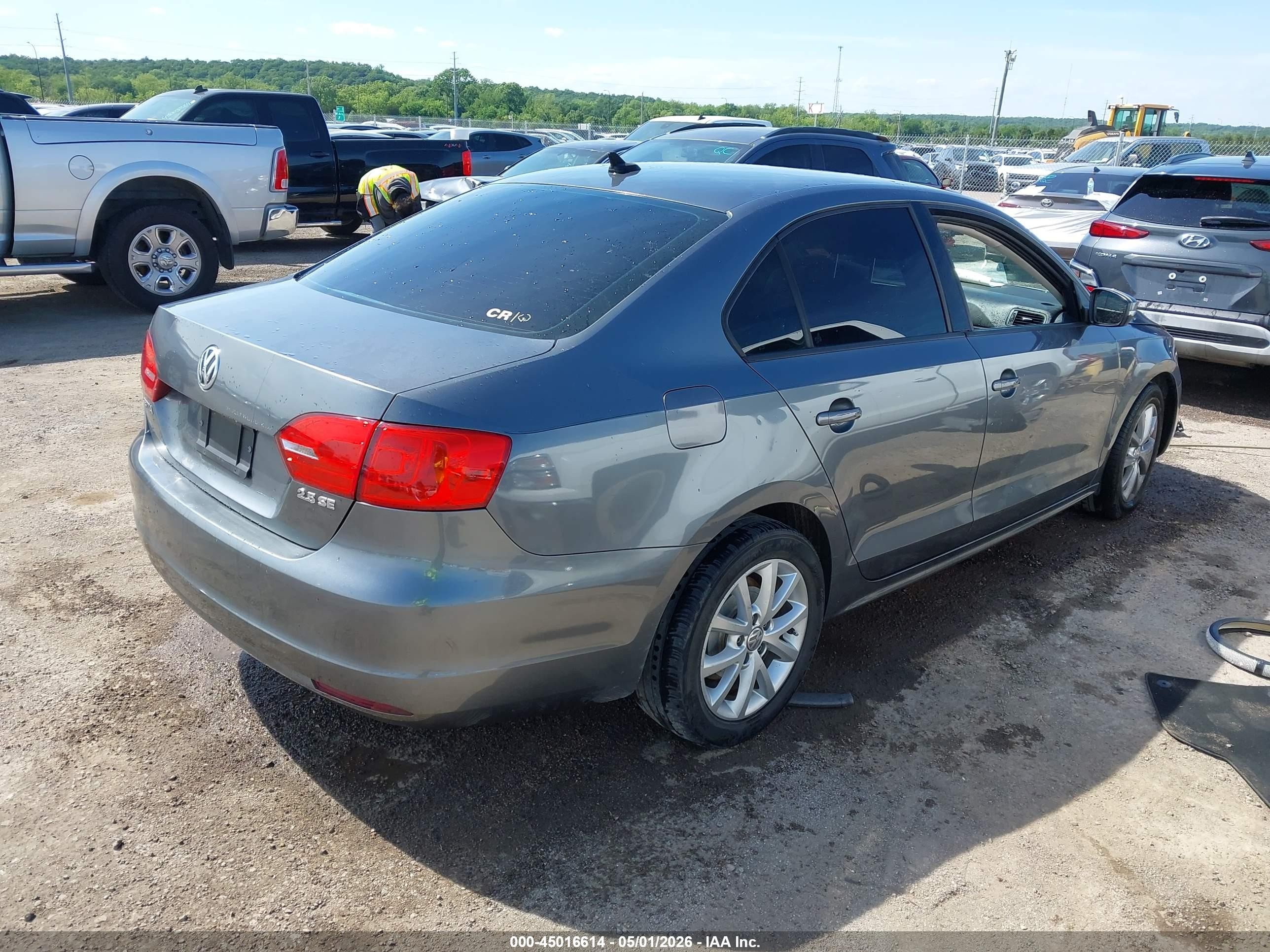 2012 Volkswagen Jetta 2.5l Se Gray vin: 3VWDX7AJ3CM300885