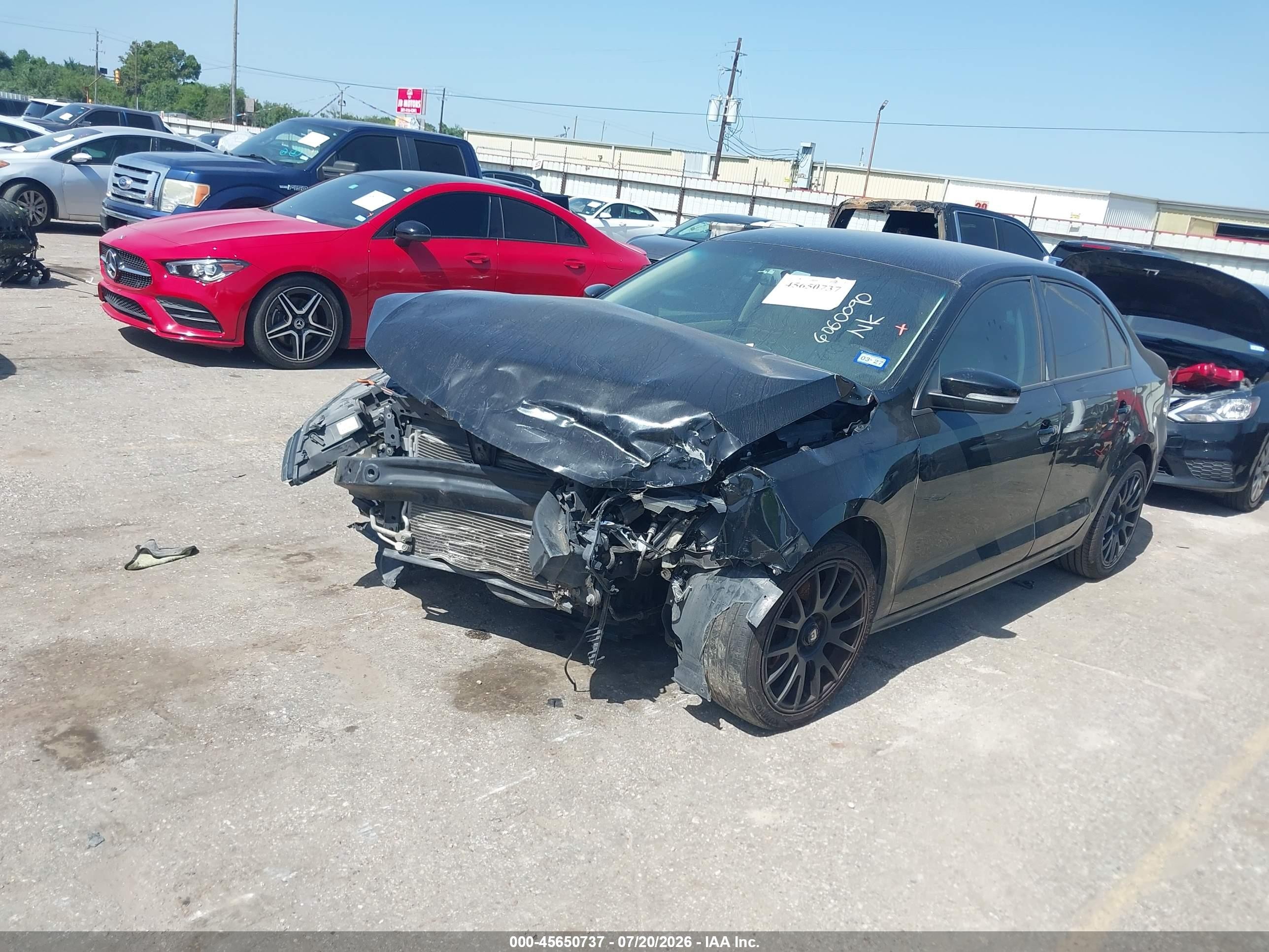 2012 Volkswagen Jetta 2.5l Se Black vin: 3VWDX7AJ3CM330159
