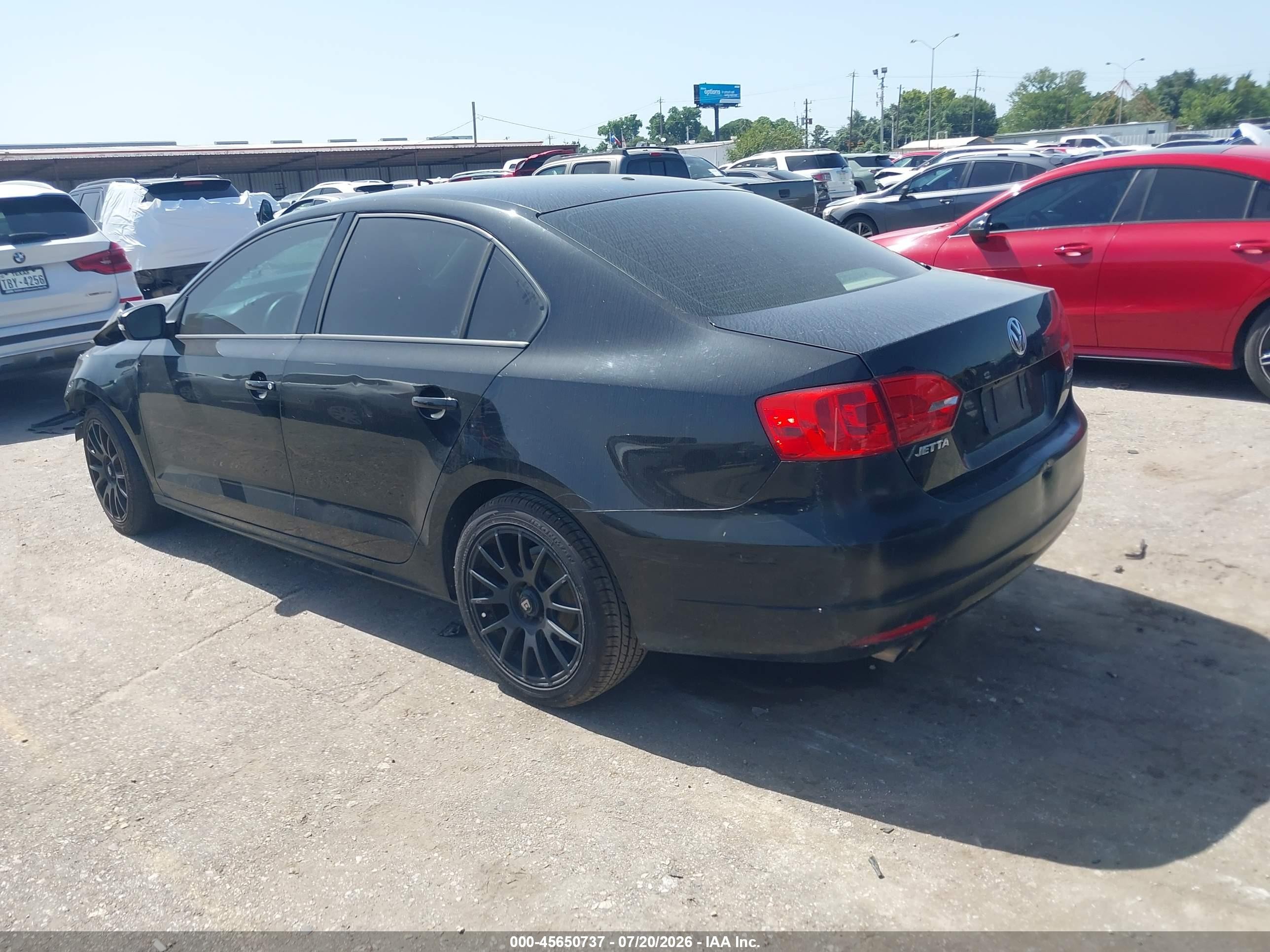 2012 Volkswagen Jetta 2.5l Se Black vin: 3VWDX7AJ3CM330159