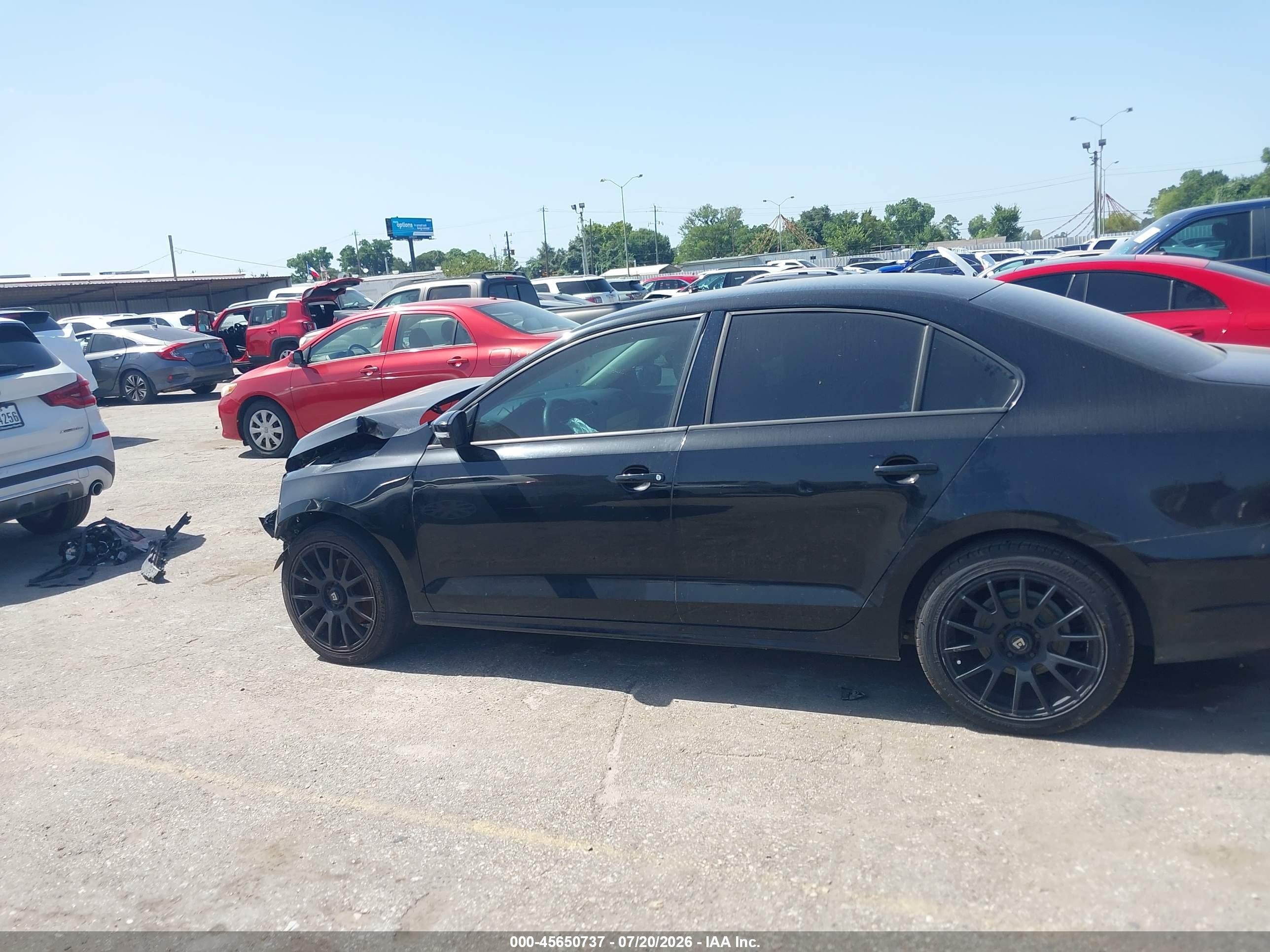 2012 Volkswagen Jetta 2.5l Se Black vin: 3VWDX7AJ3CM330159