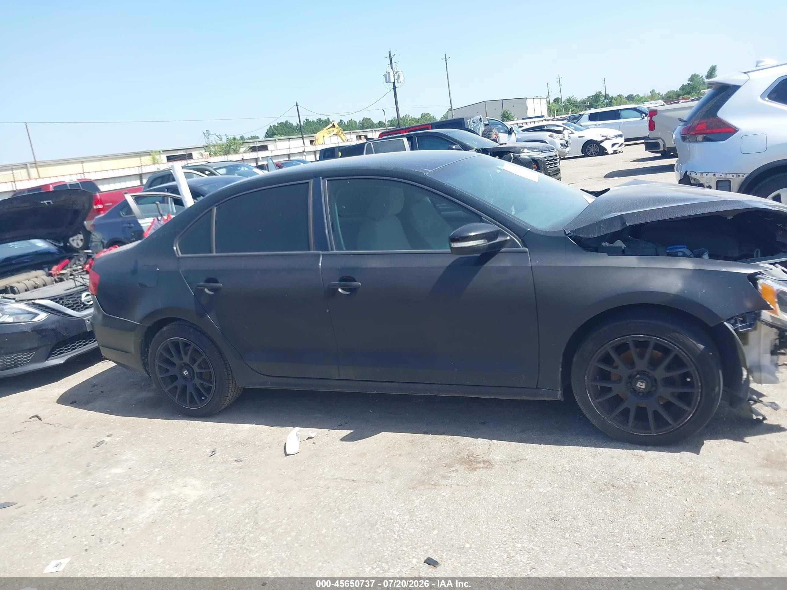2012 Volkswagen Jetta 2.5l Se Black vin: 3VWDX7AJ3CM330159