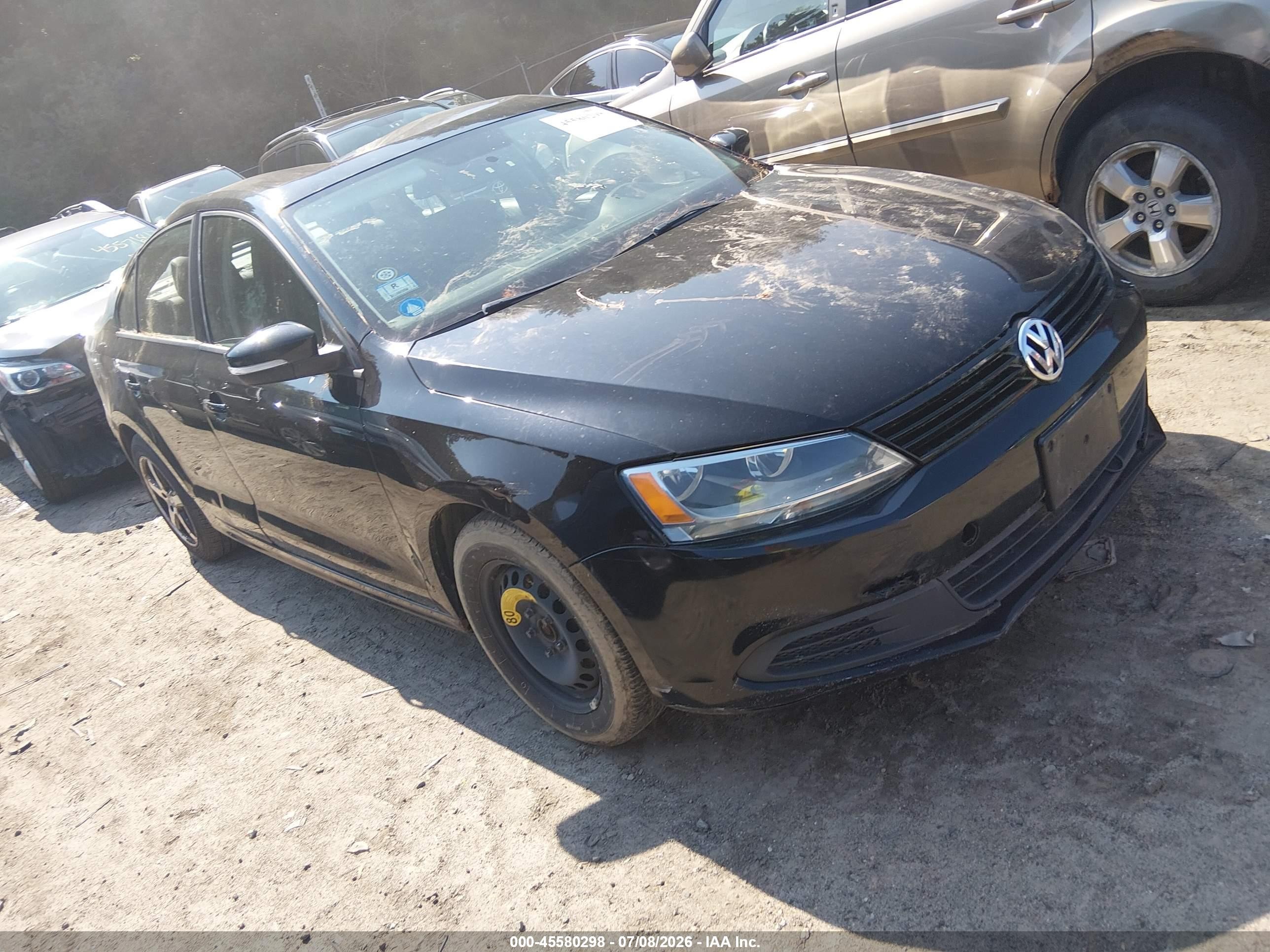 2012 Volkswagen Jetta 2.5l Se Black vin: 3VWDX7AJ3CM340559
