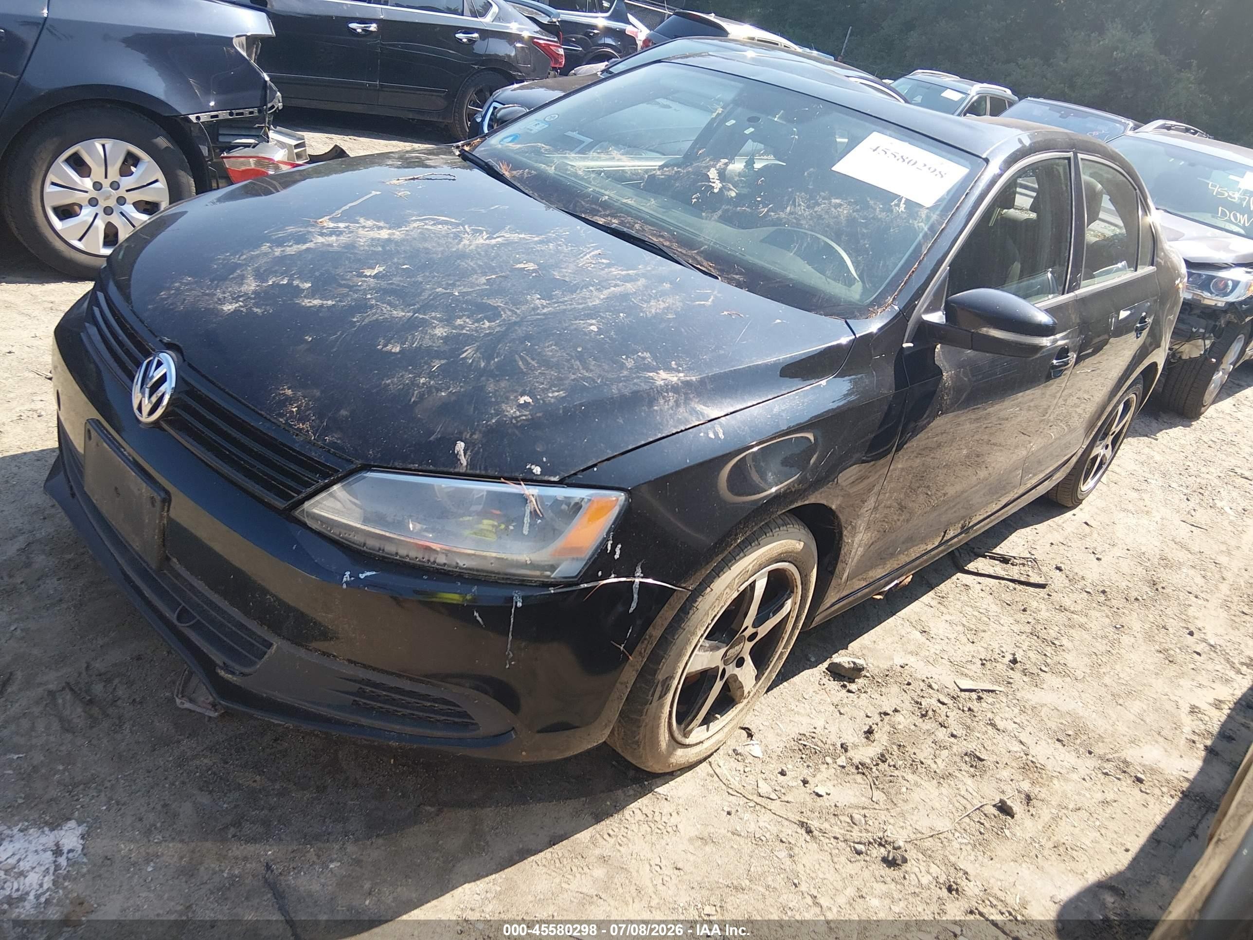 2012 Volkswagen Jetta 2.5l Se Black vin: 3VWDX7AJ3CM340559