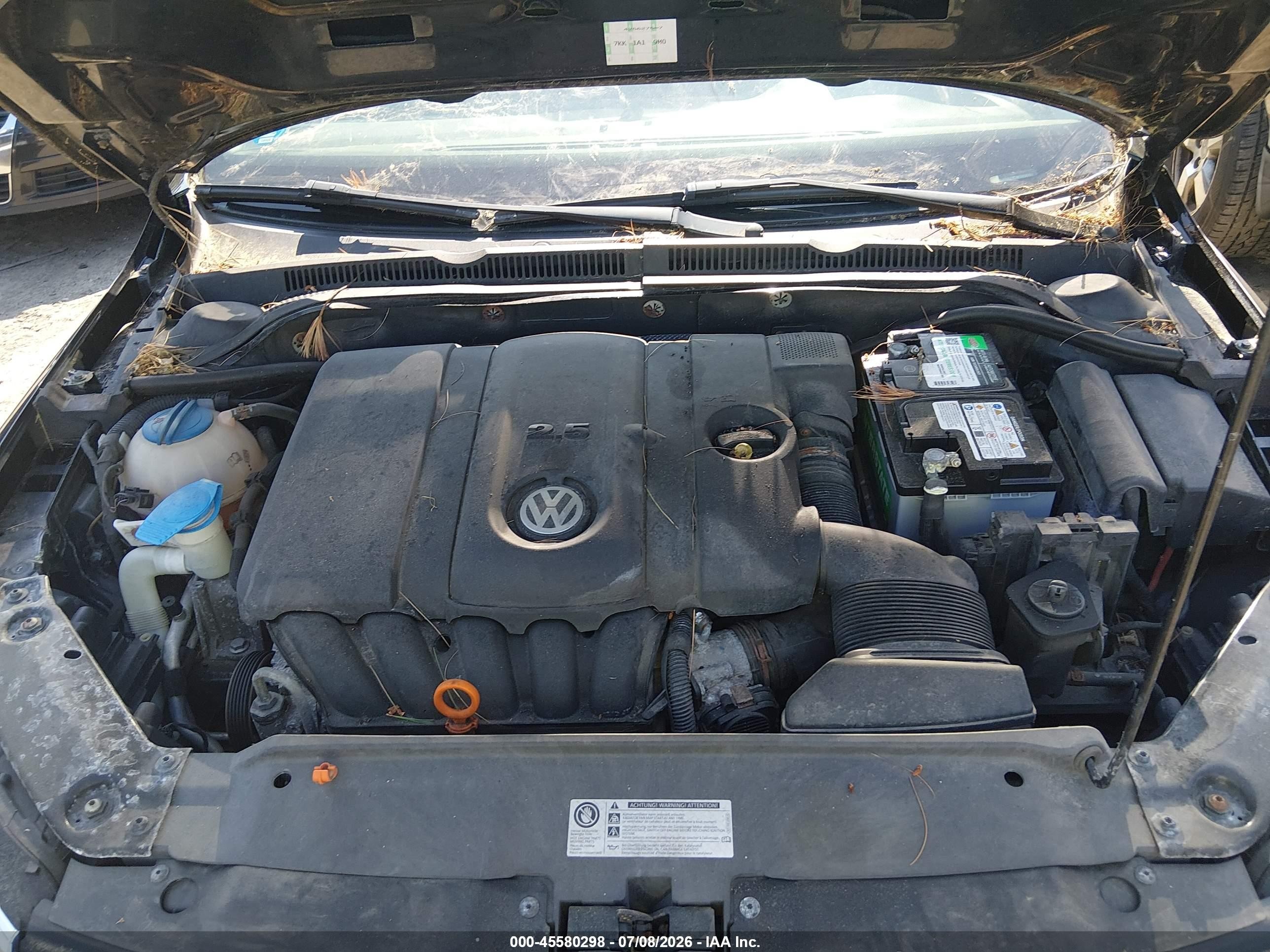2012 Volkswagen Jetta 2.5l Se Black vin: 3VWDX7AJ3CM340559