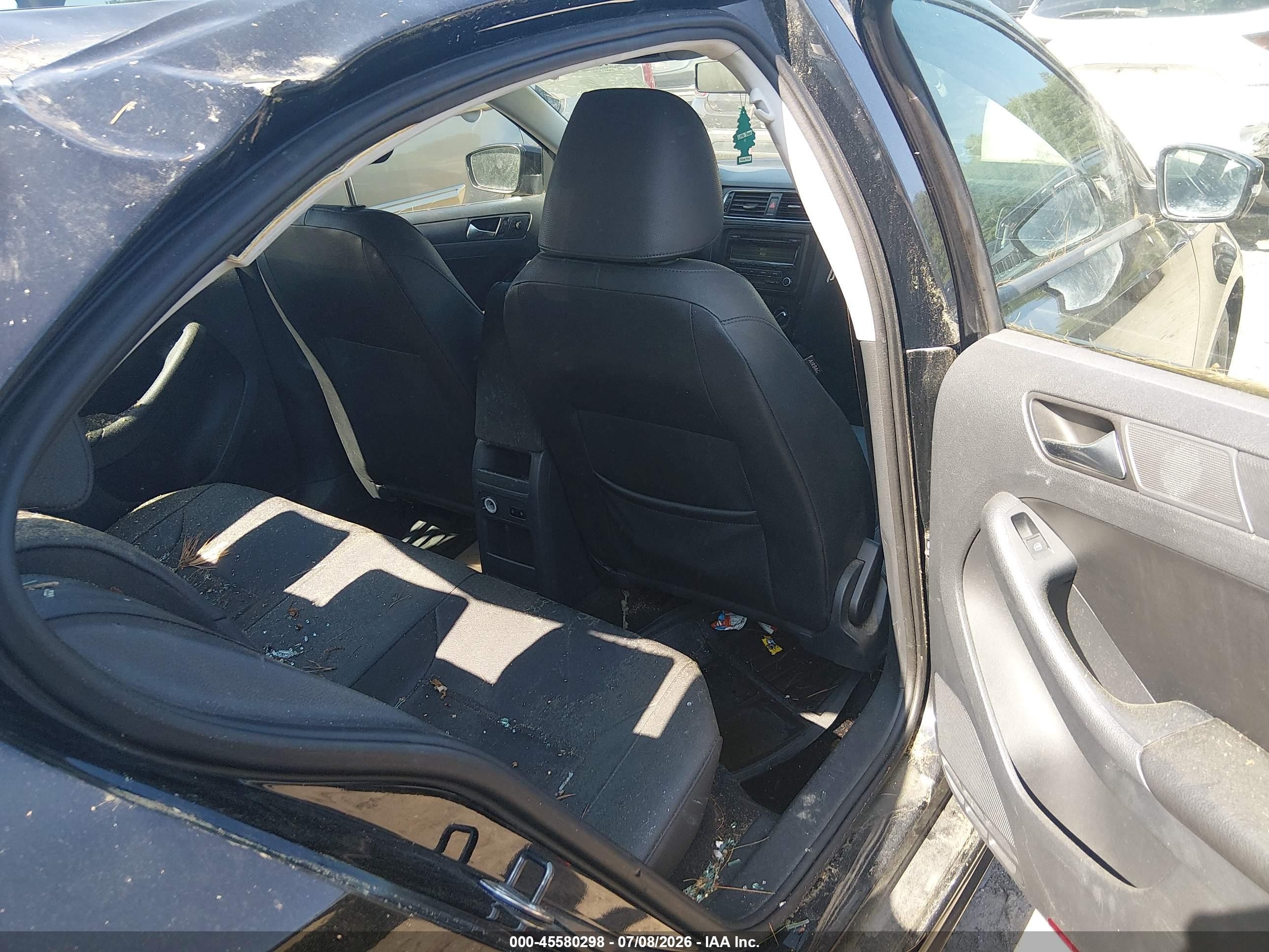 2012 Volkswagen Jetta 2.5l Se Black vin: 3VWDX7AJ3CM340559