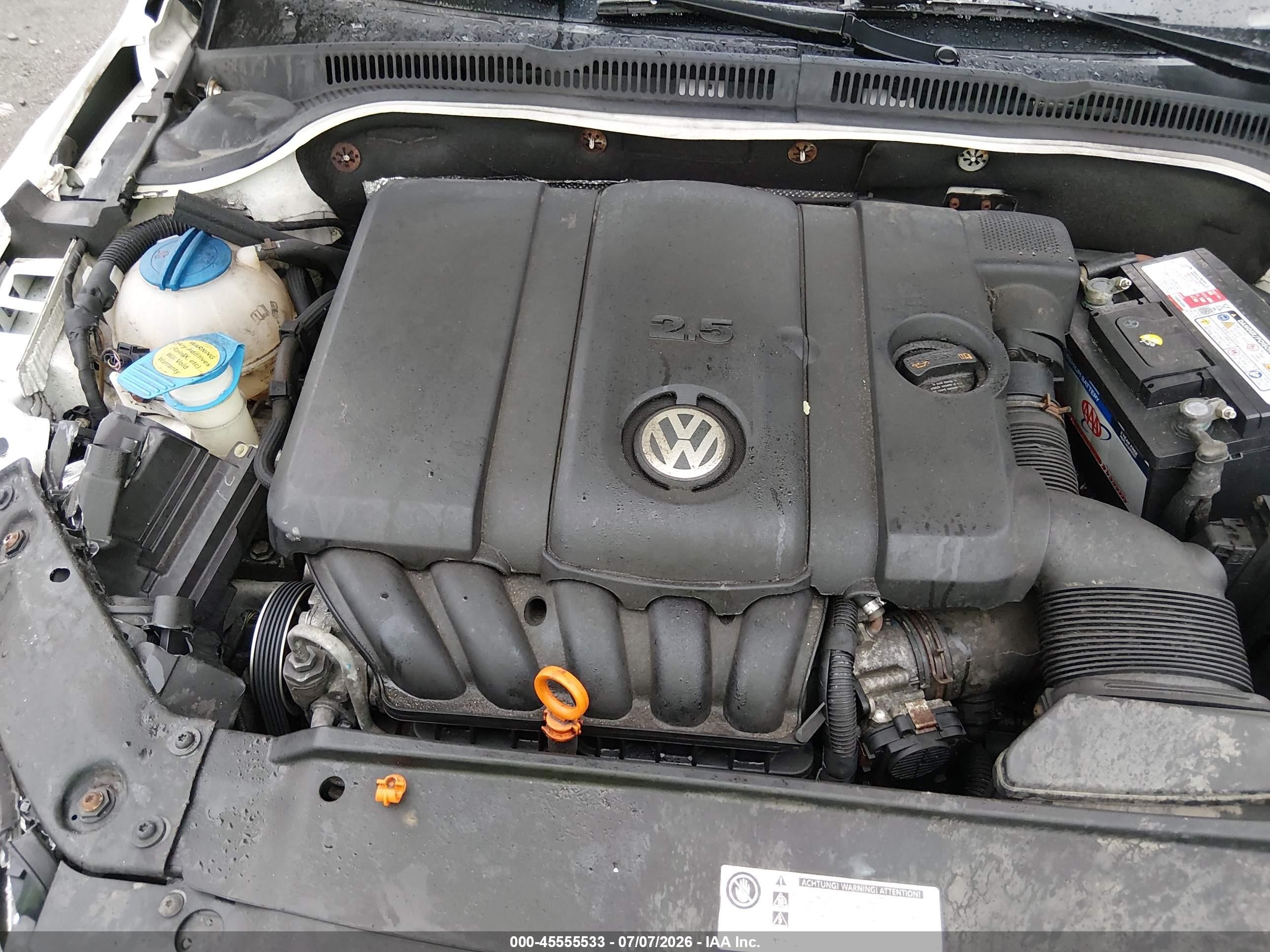 2012 Volkswagen Jetta 2.5l Se Белый vin: 3VWDX7AJ3CM341517