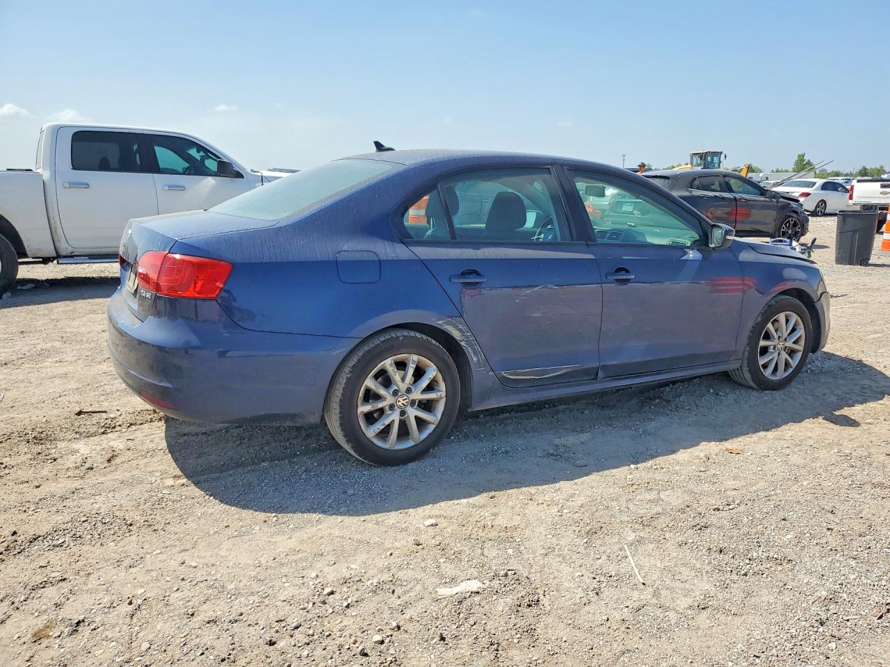 2012 Volkswagen Jetta Se Blue vin: 3VWDX7AJ3CM453413