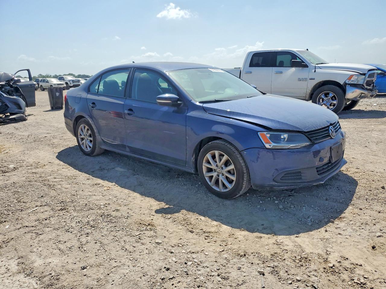 2012 Volkswagen Jetta Se Blue vin: 3VWDX7AJ3CM453413