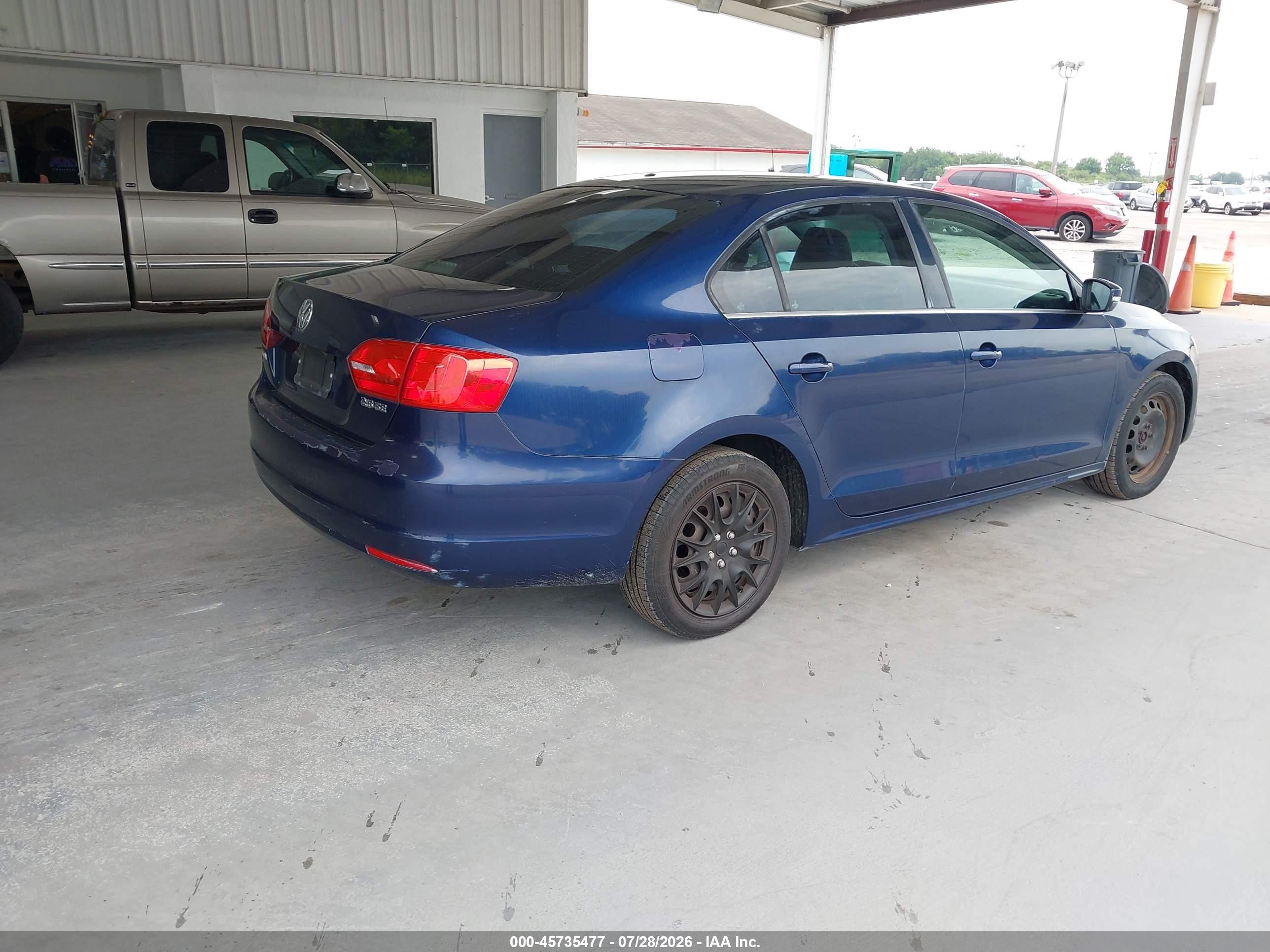 2013 Volkswagen Jetta 2.5l Se Blue vin: 3VWDX7AJ3DM221489