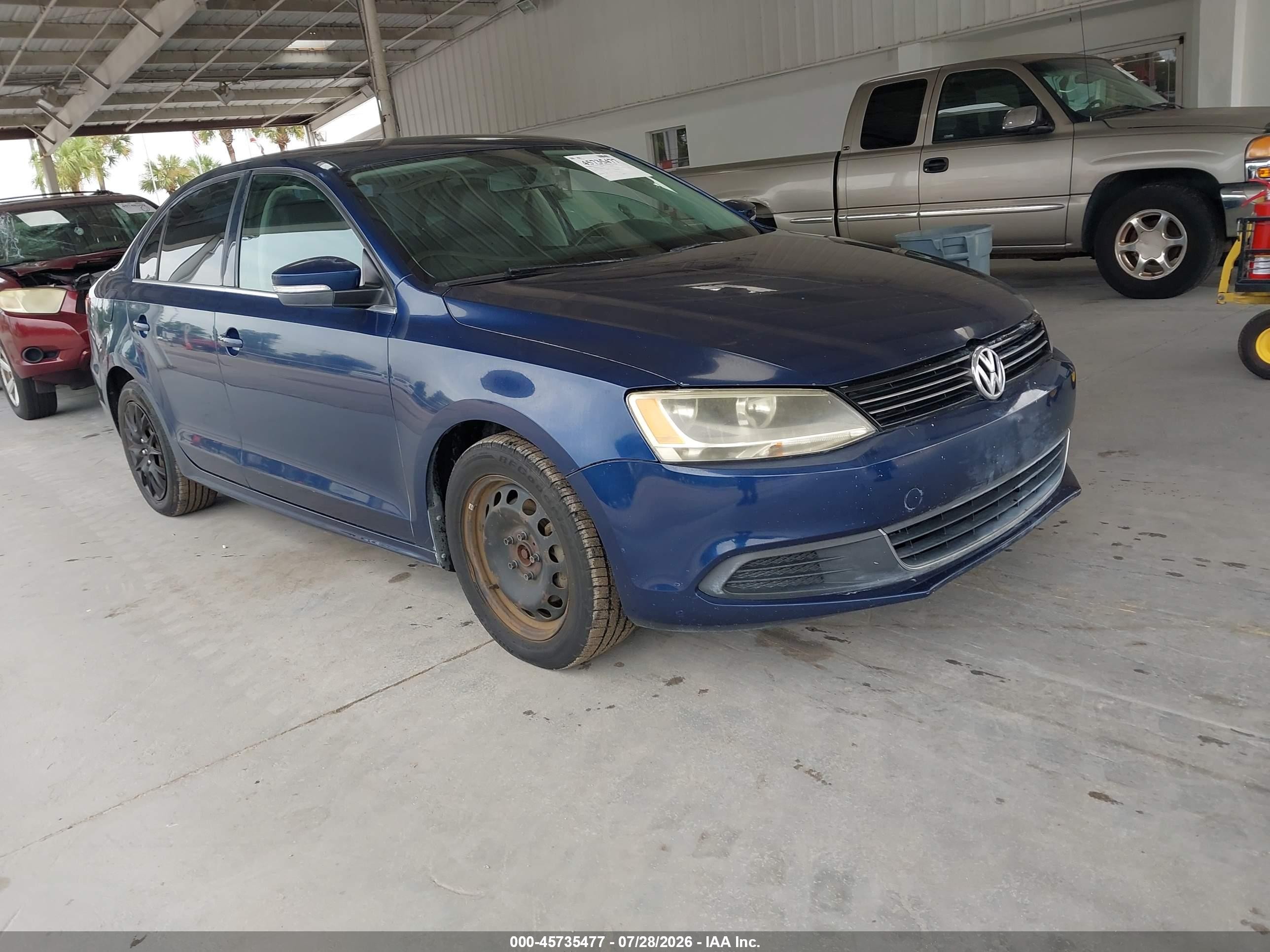 2013 Volkswagen Jetta 2.5l Se Blue vin: 3VWDX7AJ3DM221489