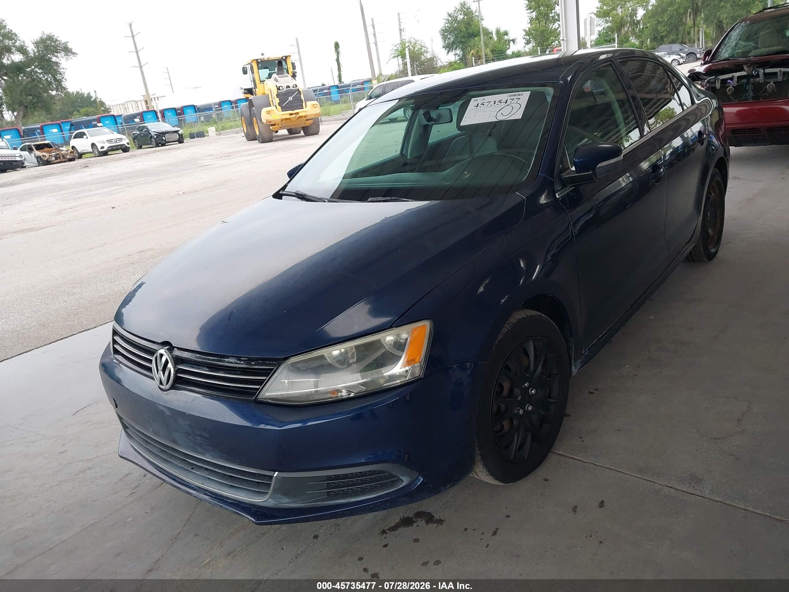 2013 Volkswagen Jetta 2.5l Se Blue vin: 3VWDX7AJ3DM221489