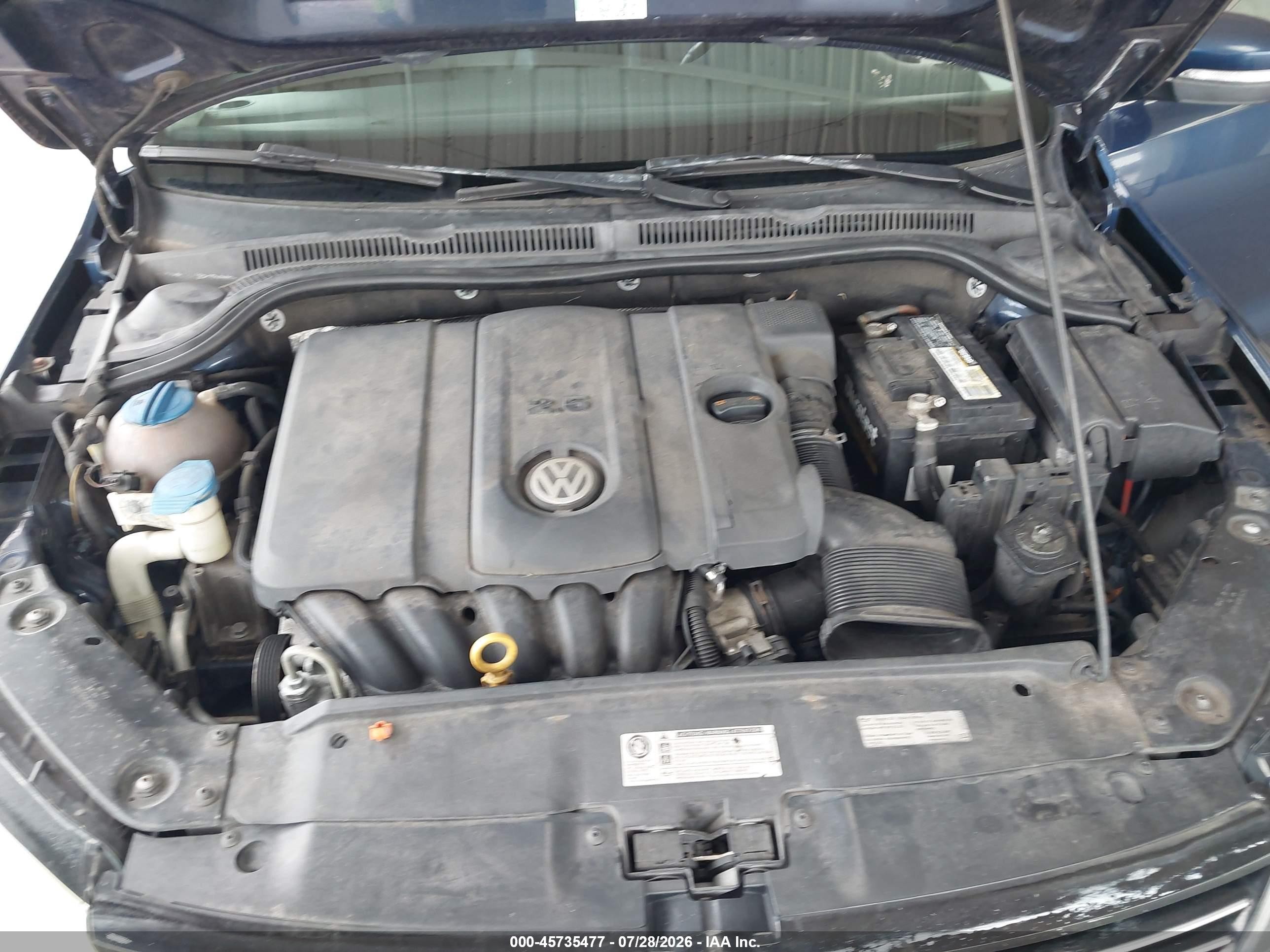 2013 Volkswagen Jetta 2.5l Se Blue vin: 3VWDX7AJ3DM221489