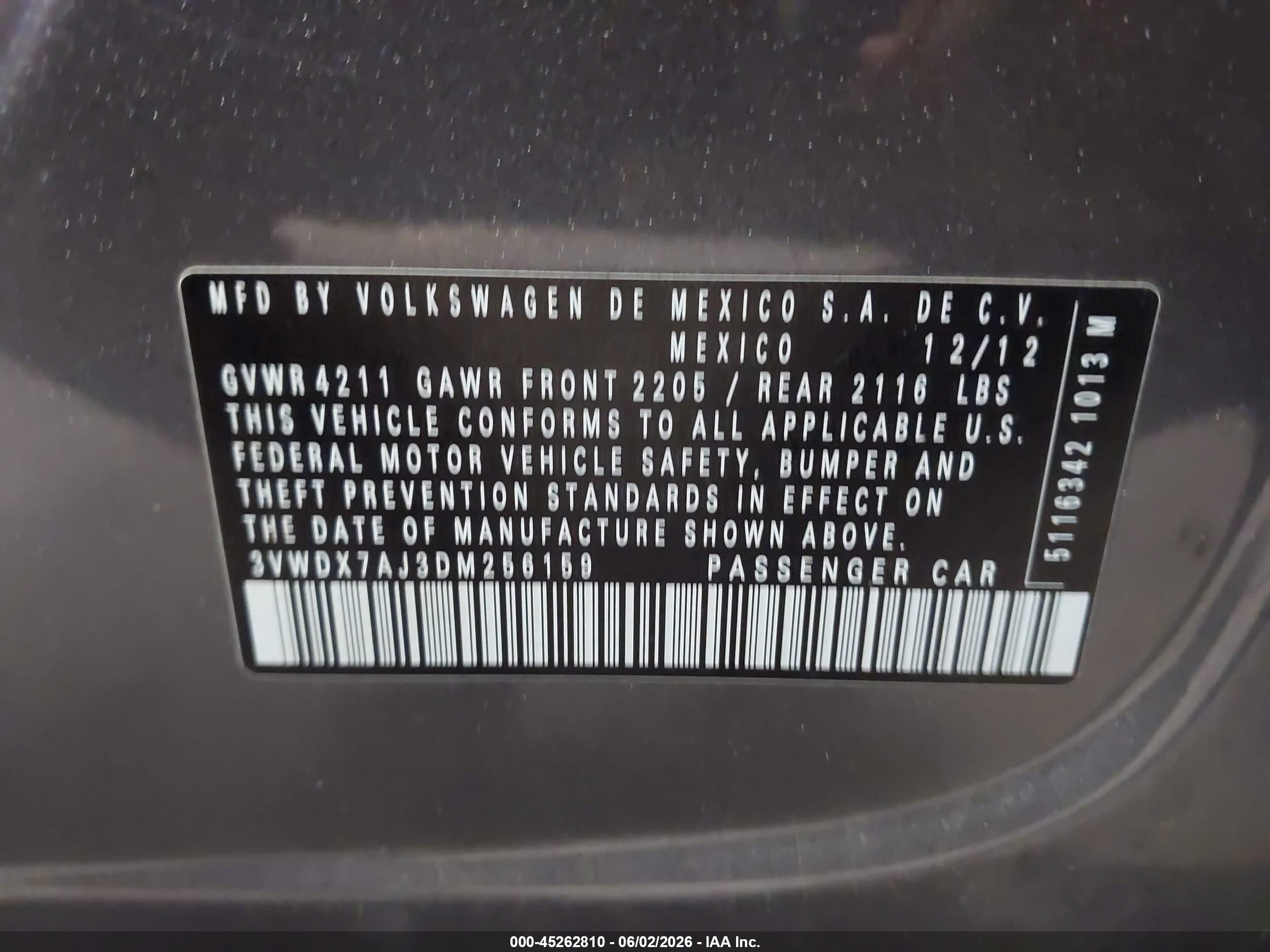 2013 Volkswagen Jetta 2.5l Se Gray vin: 3VWDX7AJ3DM256159