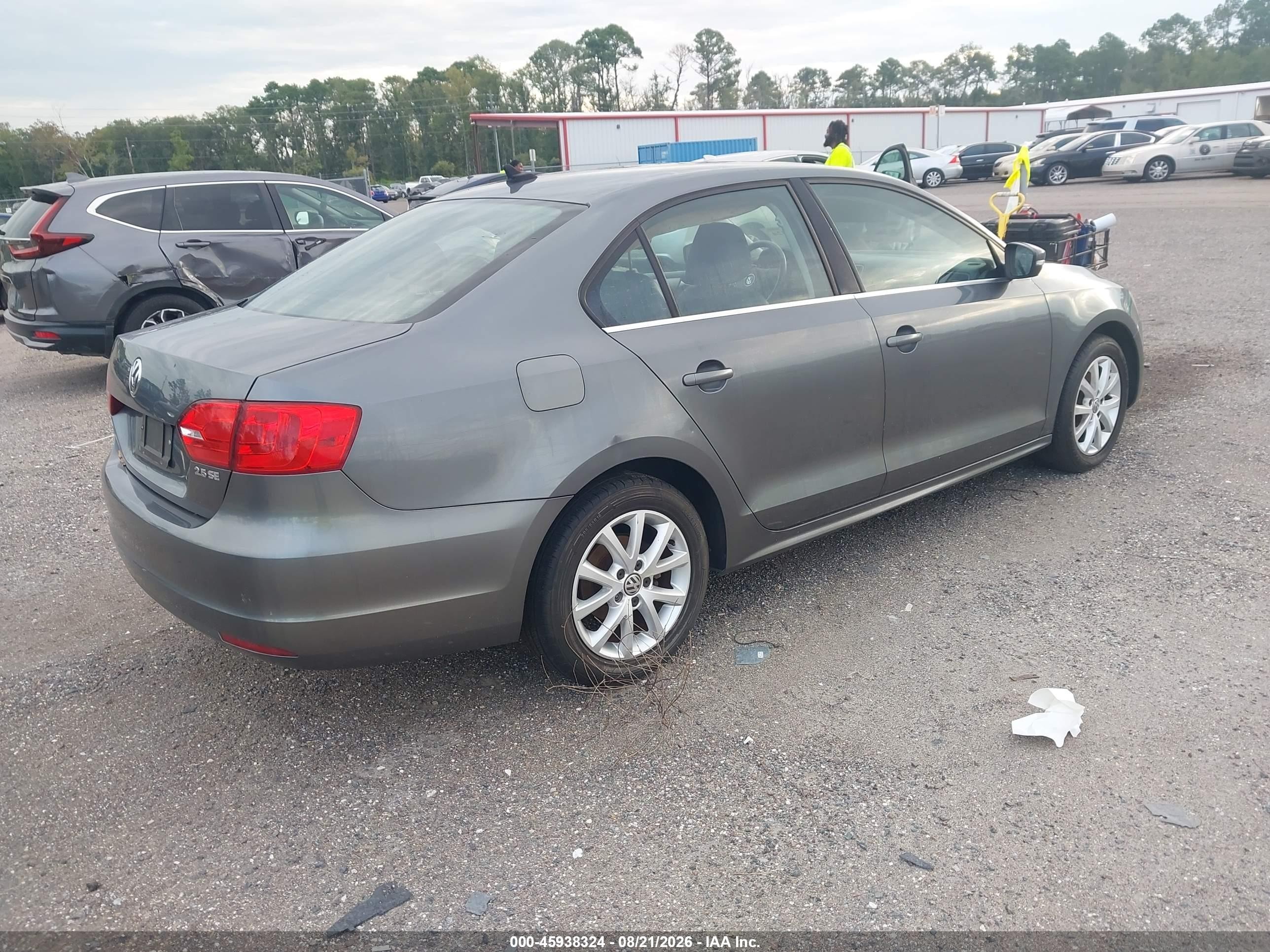 2013 Volkswagen Jetta 2.5l Se Gray vin: 3VWDX7AJ3DM285726