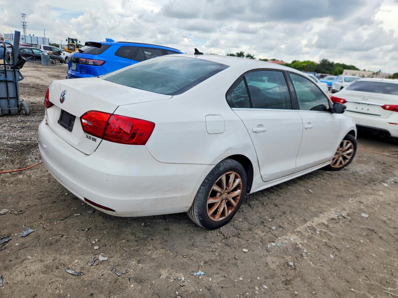 2013 Volkswagen Jetta Se White vin: 3VWDX7AJ3DM396115
