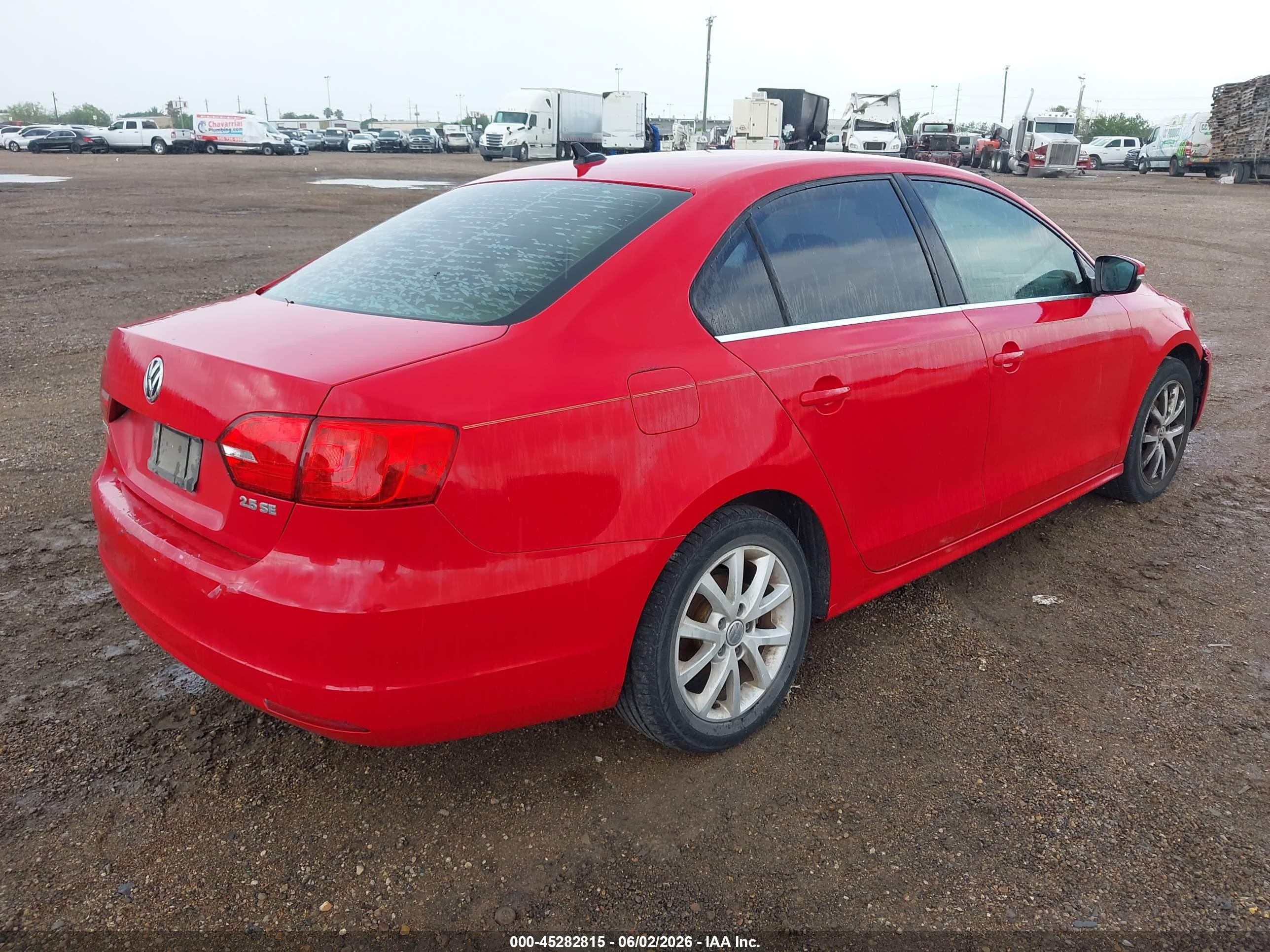 2013 Volkswagen Jetta 2.5l Se Red vin: 3VWDX7AJ3DM401474