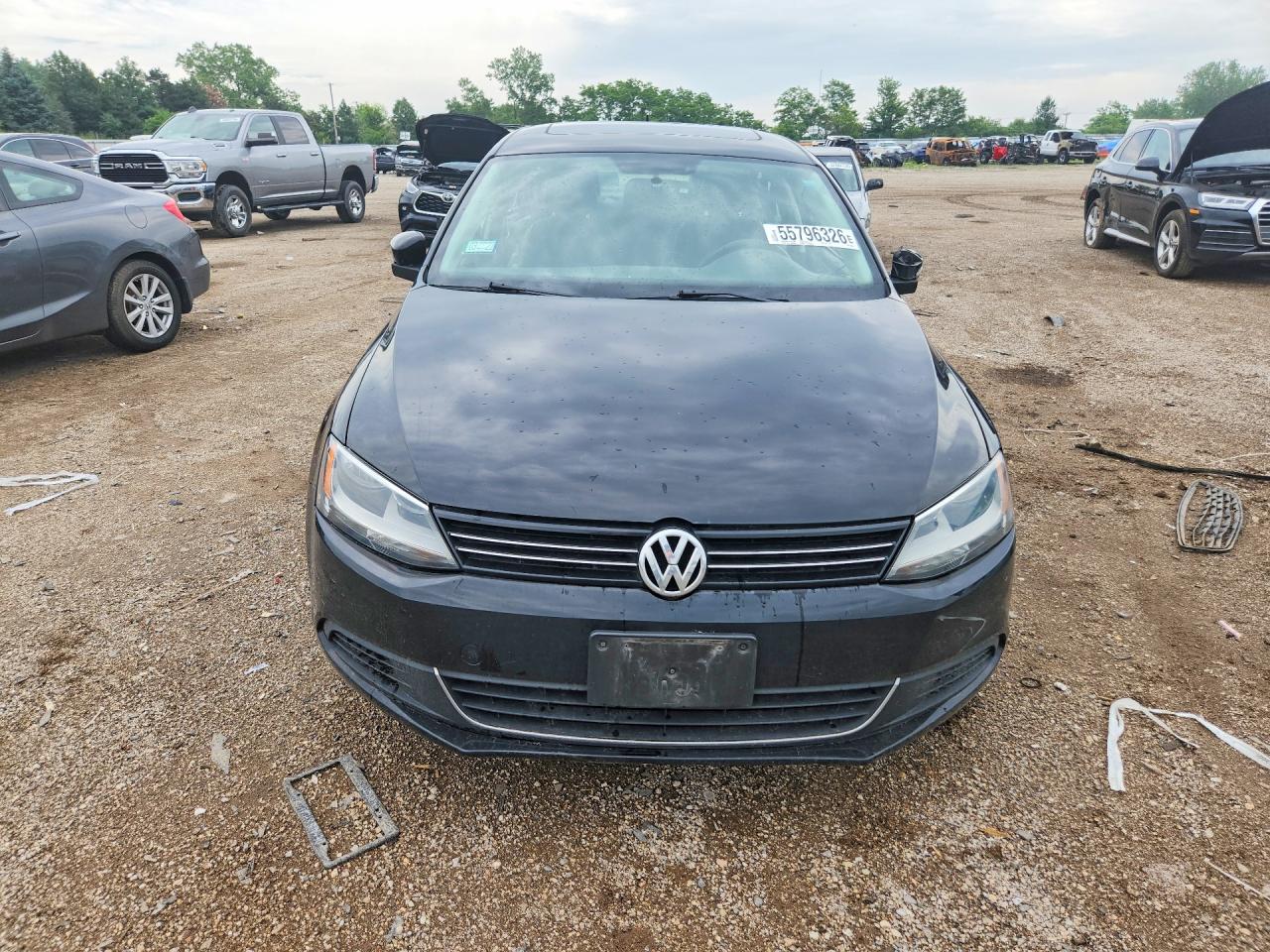 2013 Volkswagen Jetta Se Black vin: 3VWDX7AJ3DM428450