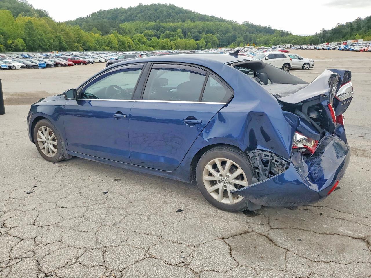 2013 Volkswagen Jetta Se Blue vin: 3VWDX7AJ3DM451369